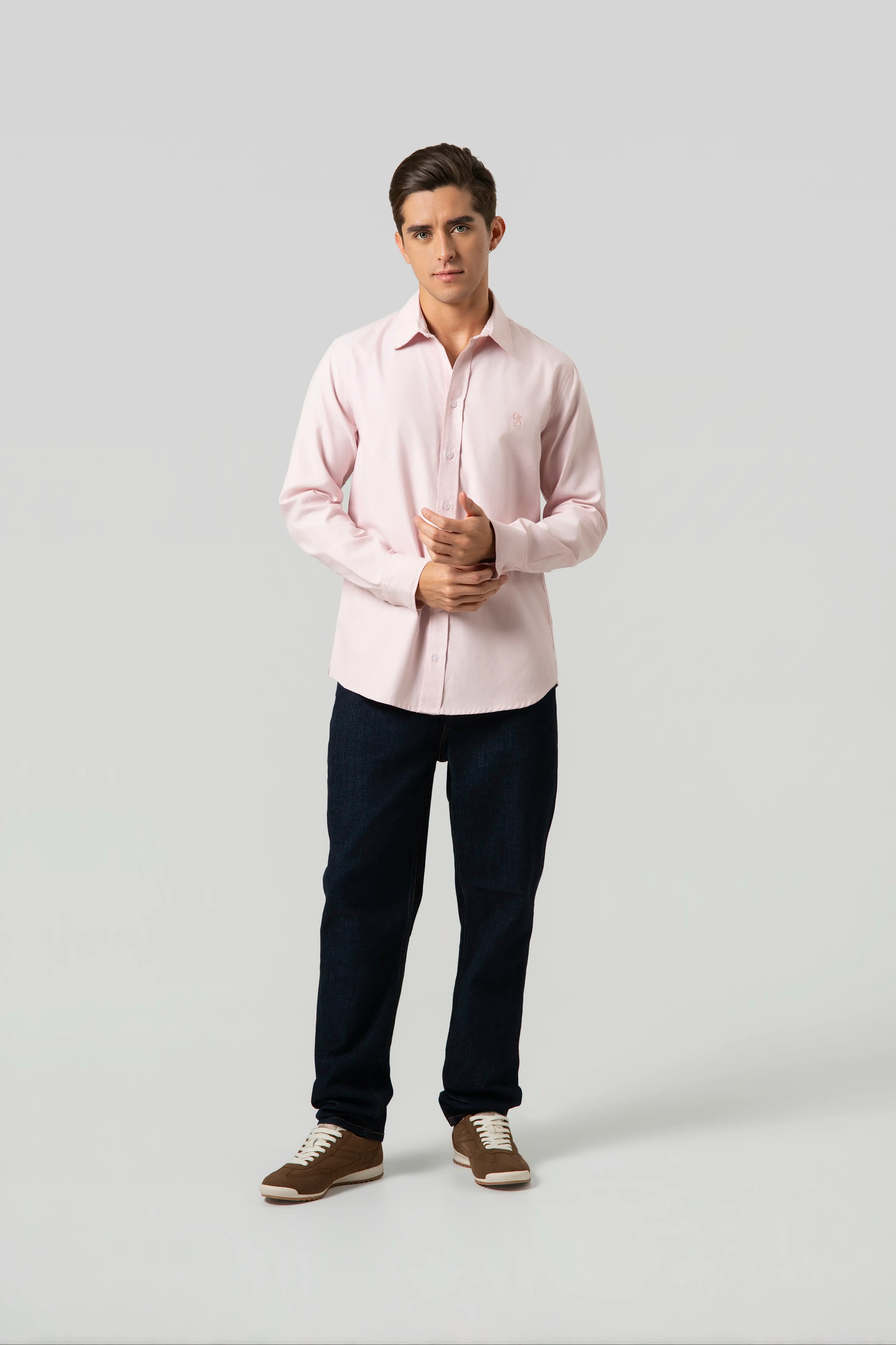 CAMISA MANGA LARGA COLOR PEACH PARFAIT