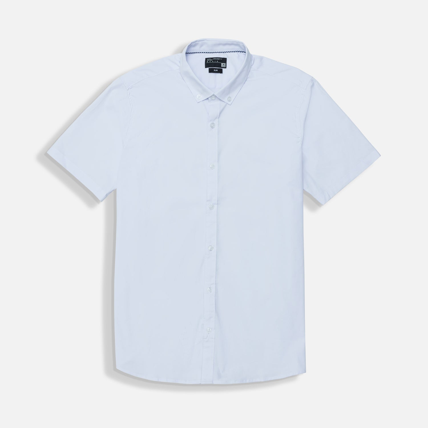 CAMISA SLIM MANGA CORTA COLOR BLANCO OPTICO