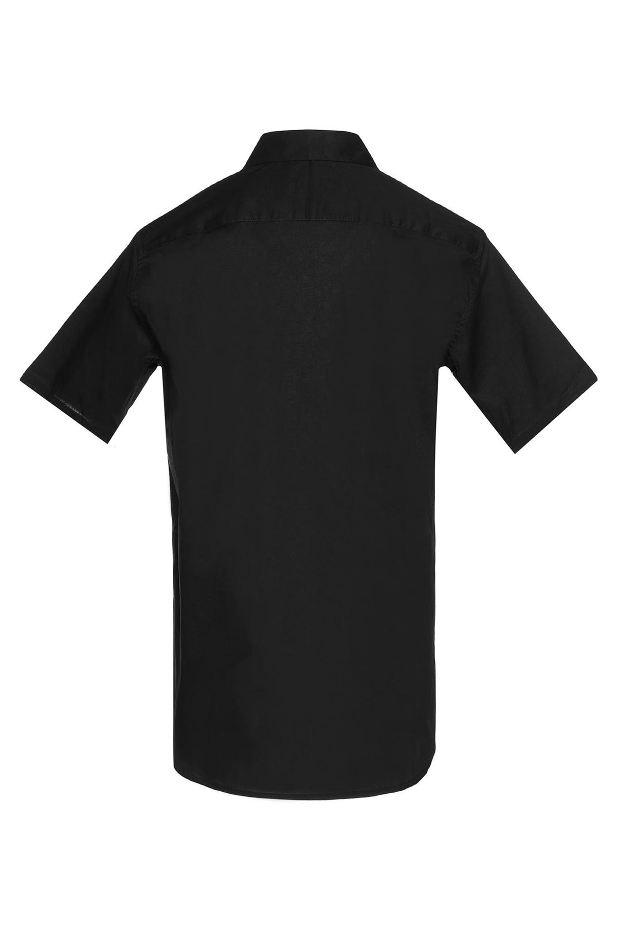 CAMISA SLIM MANGA CORTA COLOR NEGRO
