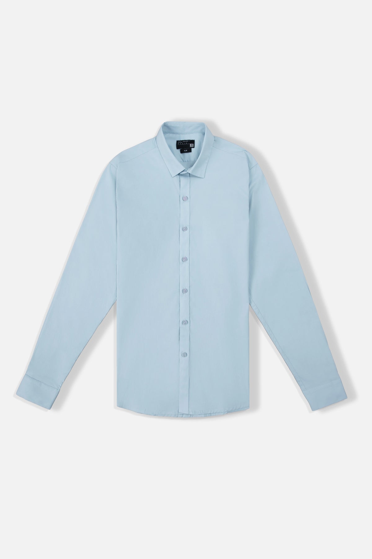 CAMISA SLIM MANGA LARGA COLOR AZUL CLARO