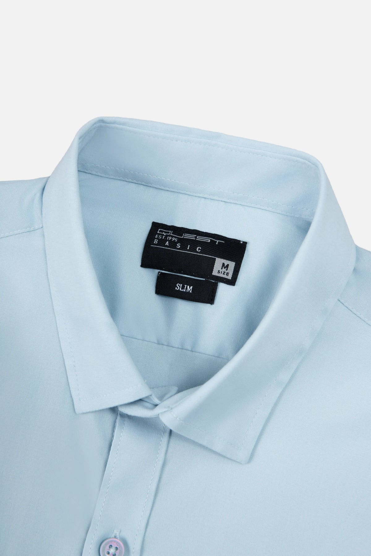 CAMISA SLIM MANGA LARGA COLOR AZUL CLARO