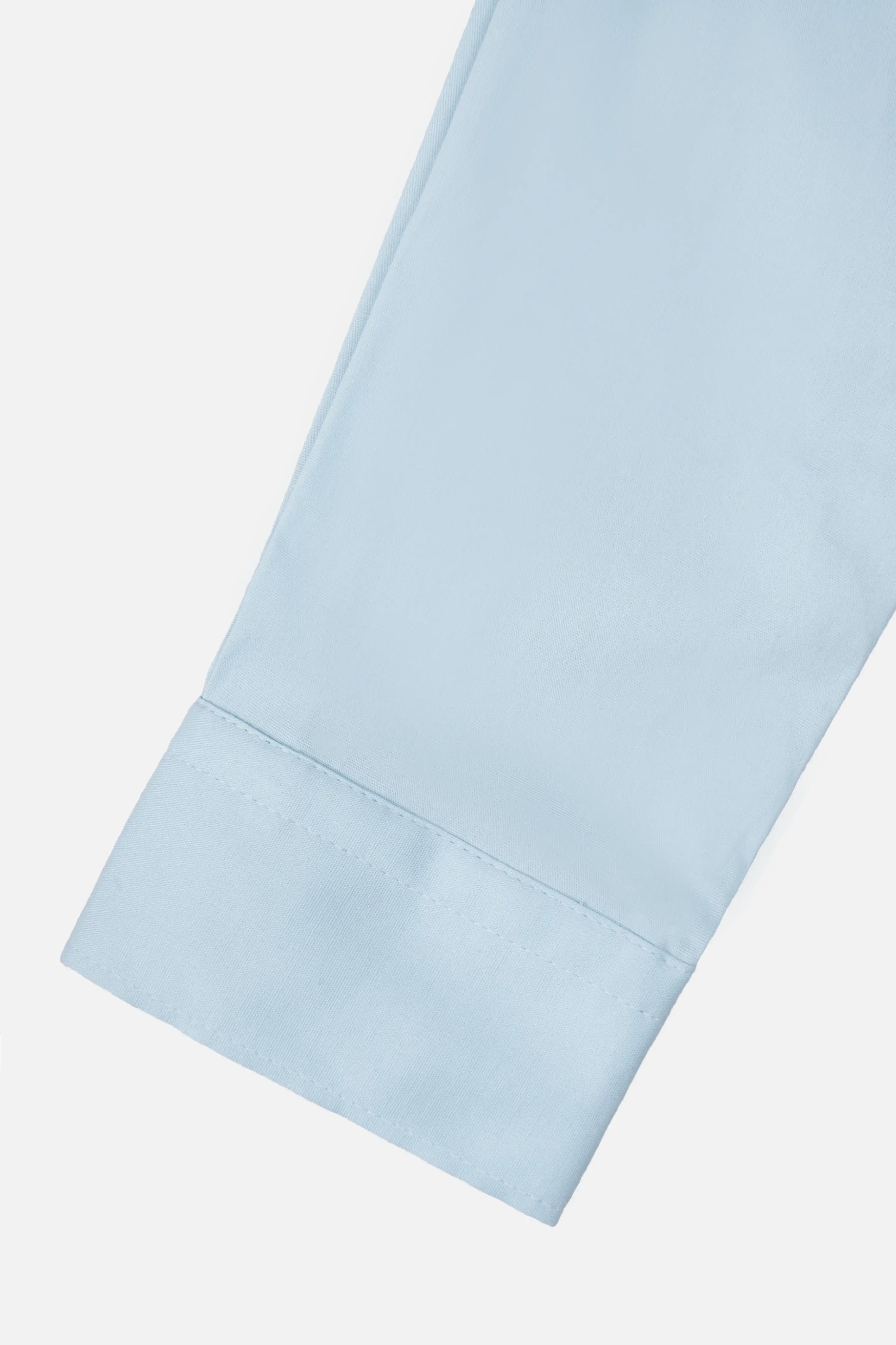 CAMISA SLIM MANGA LARGA COLOR AZUL CLARO