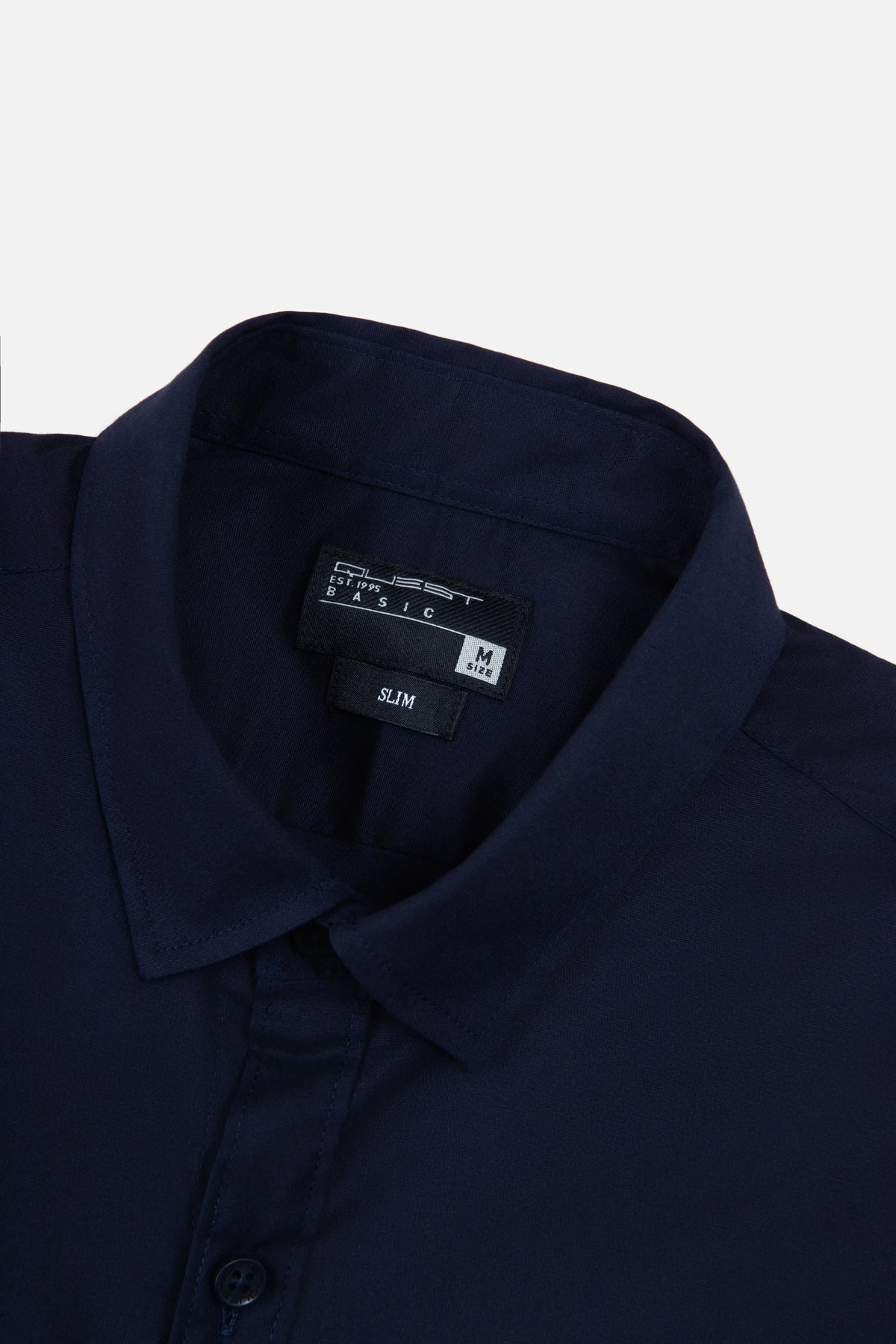 CAMISA SLIM MANGA LARGA COLOR AZUL OSCURO