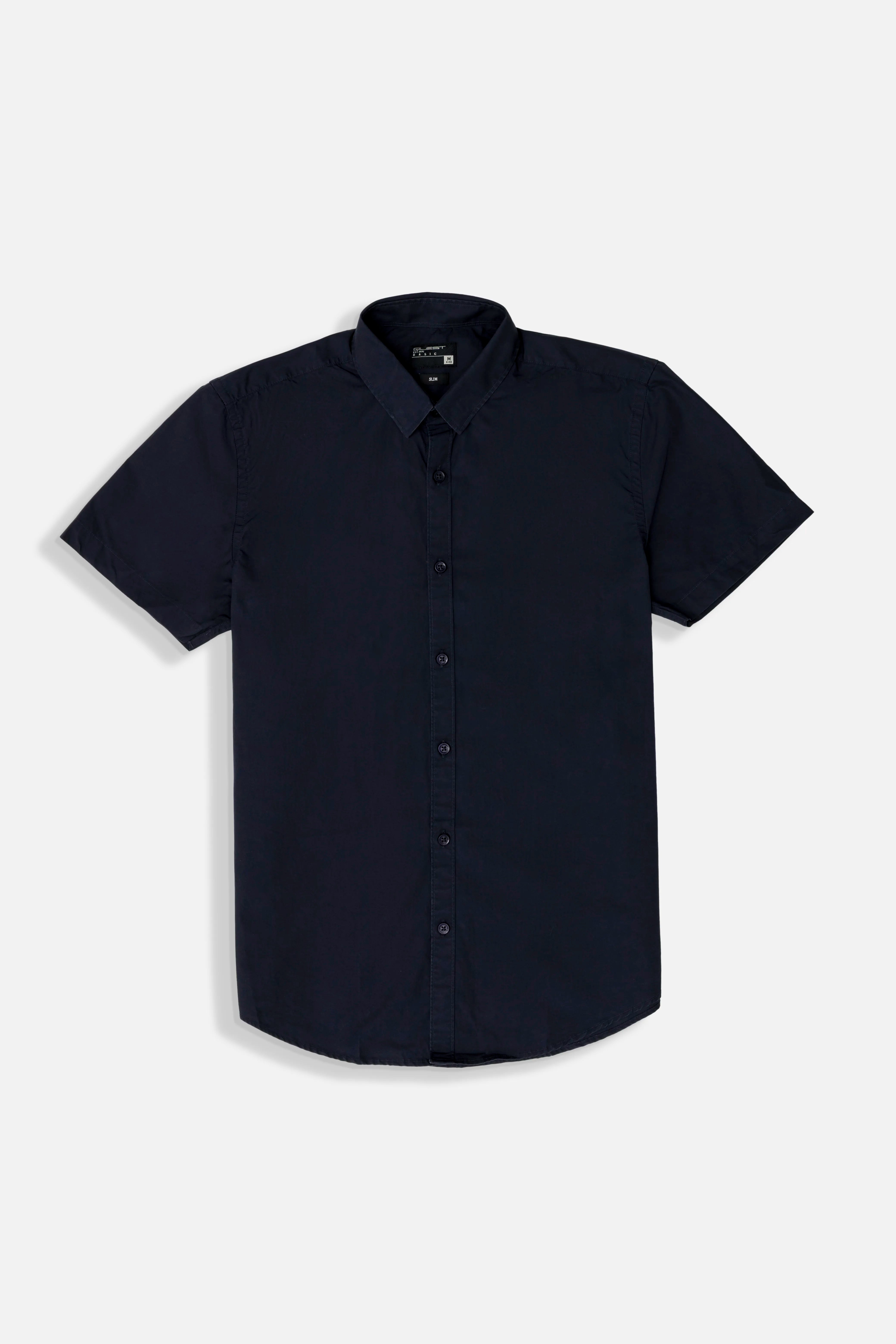 CAMISA MANGA CORTA COLOR AZUL NOCHE