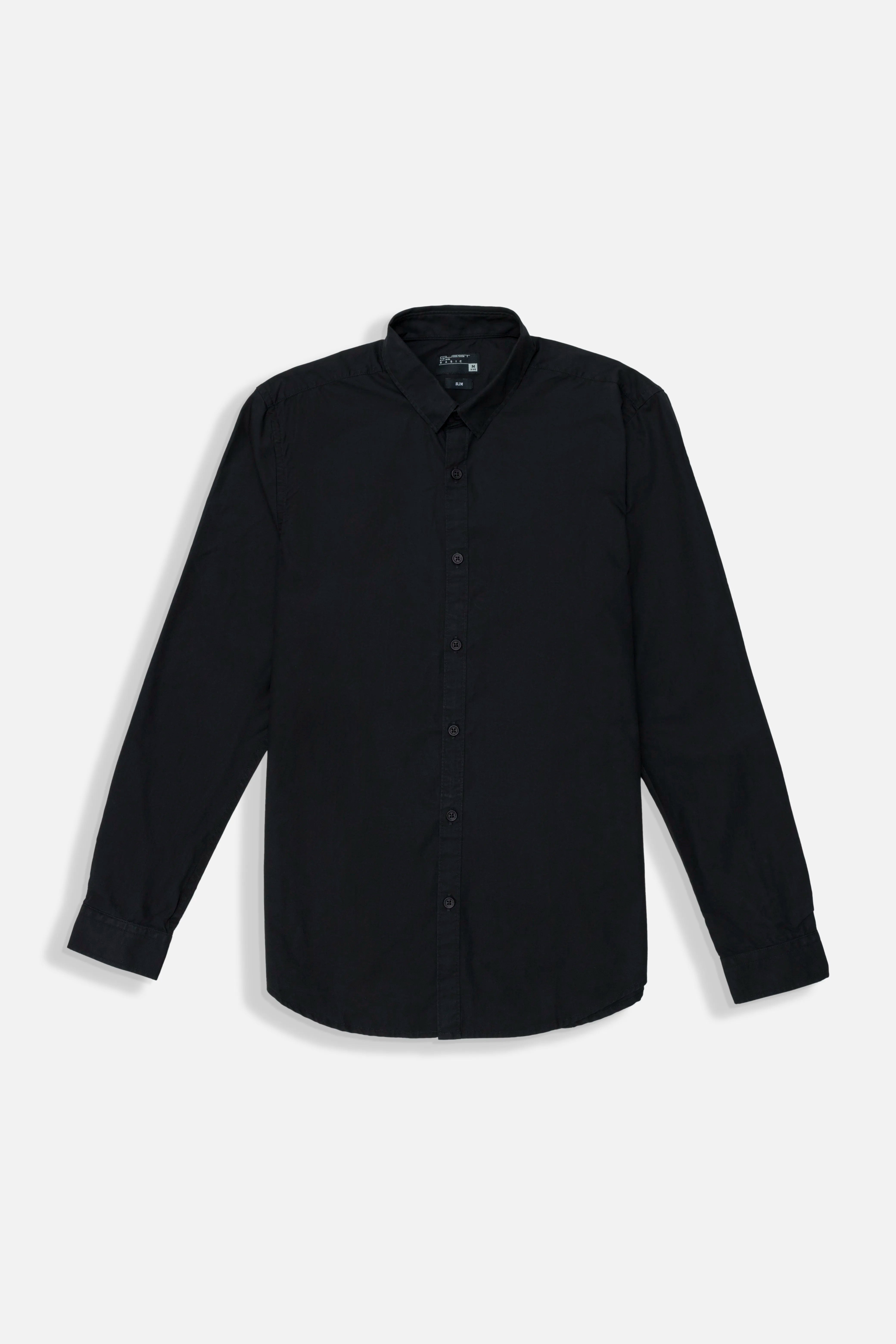 CAMISA MANGA LARGA COLOR NEGRO