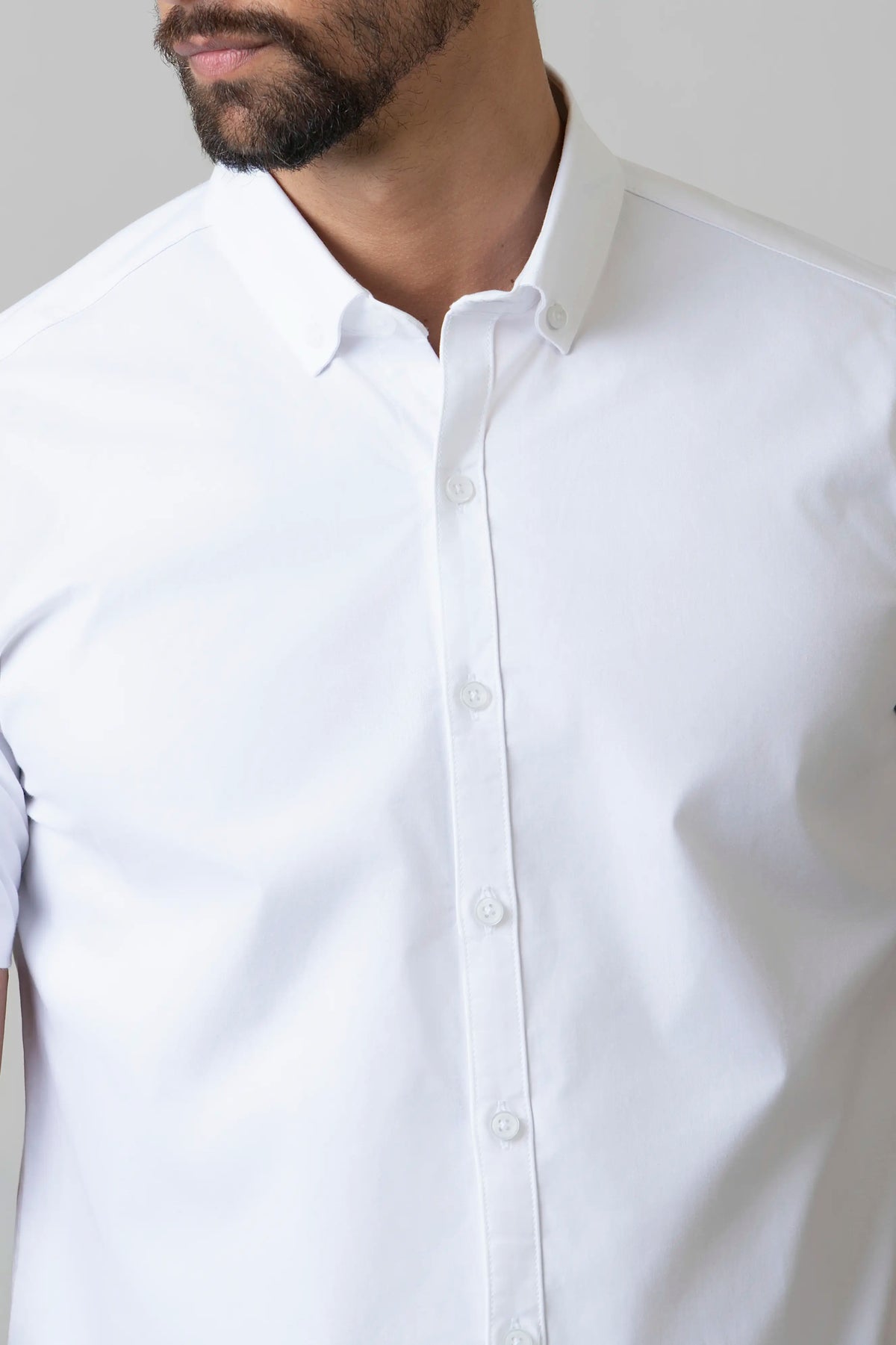 CAMISA MANGA CORTA COLOR BLANCO