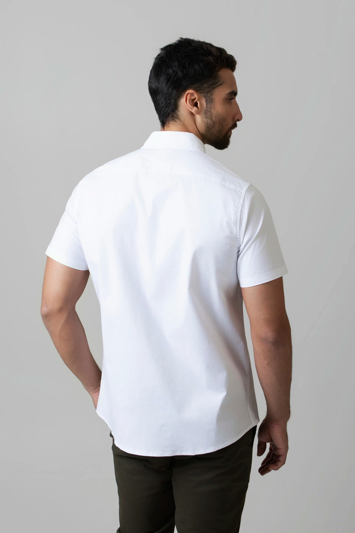 CAMISA MANGA CORTA COLOR BLANCO
