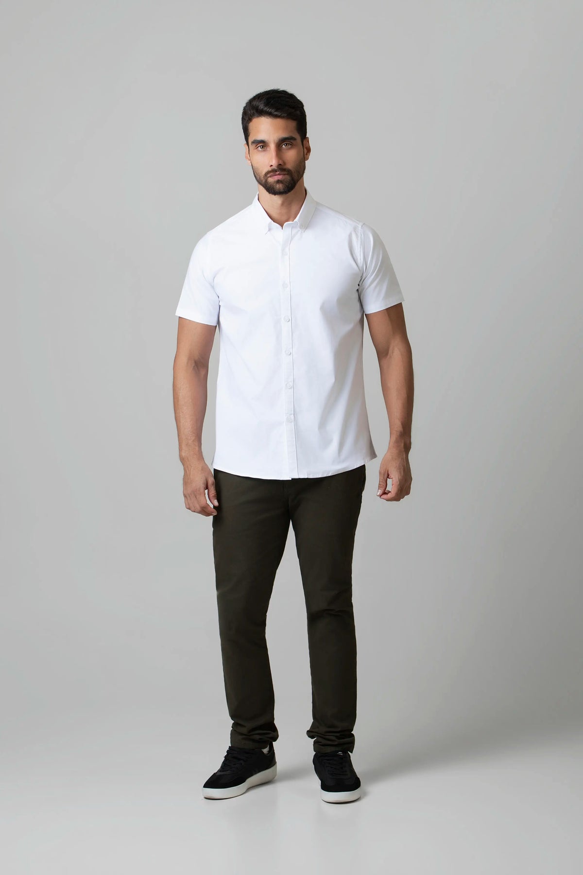 CAMISA MANGA CORTA COLOR BLANCO