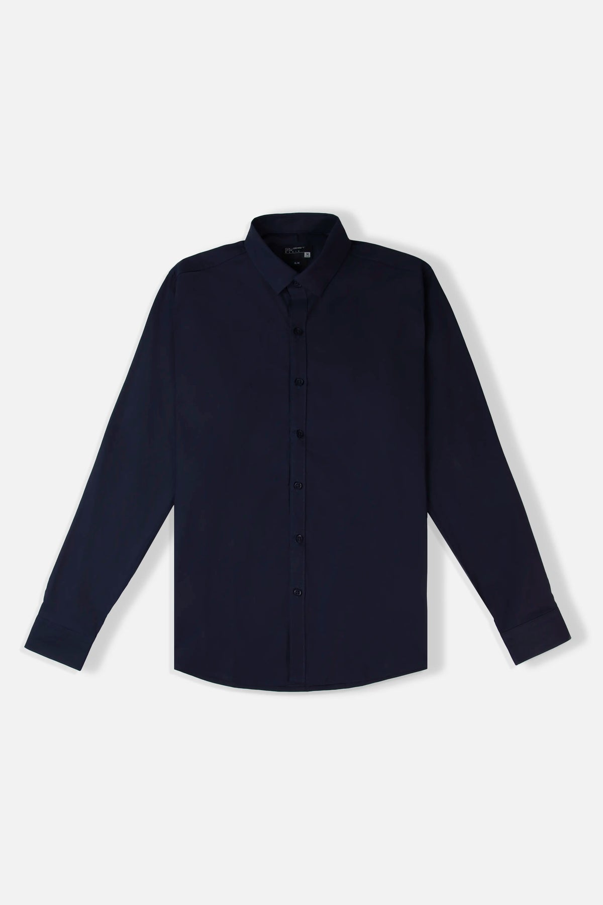 CAMISA MANGA LARGA COLOR AZUL OSCURO