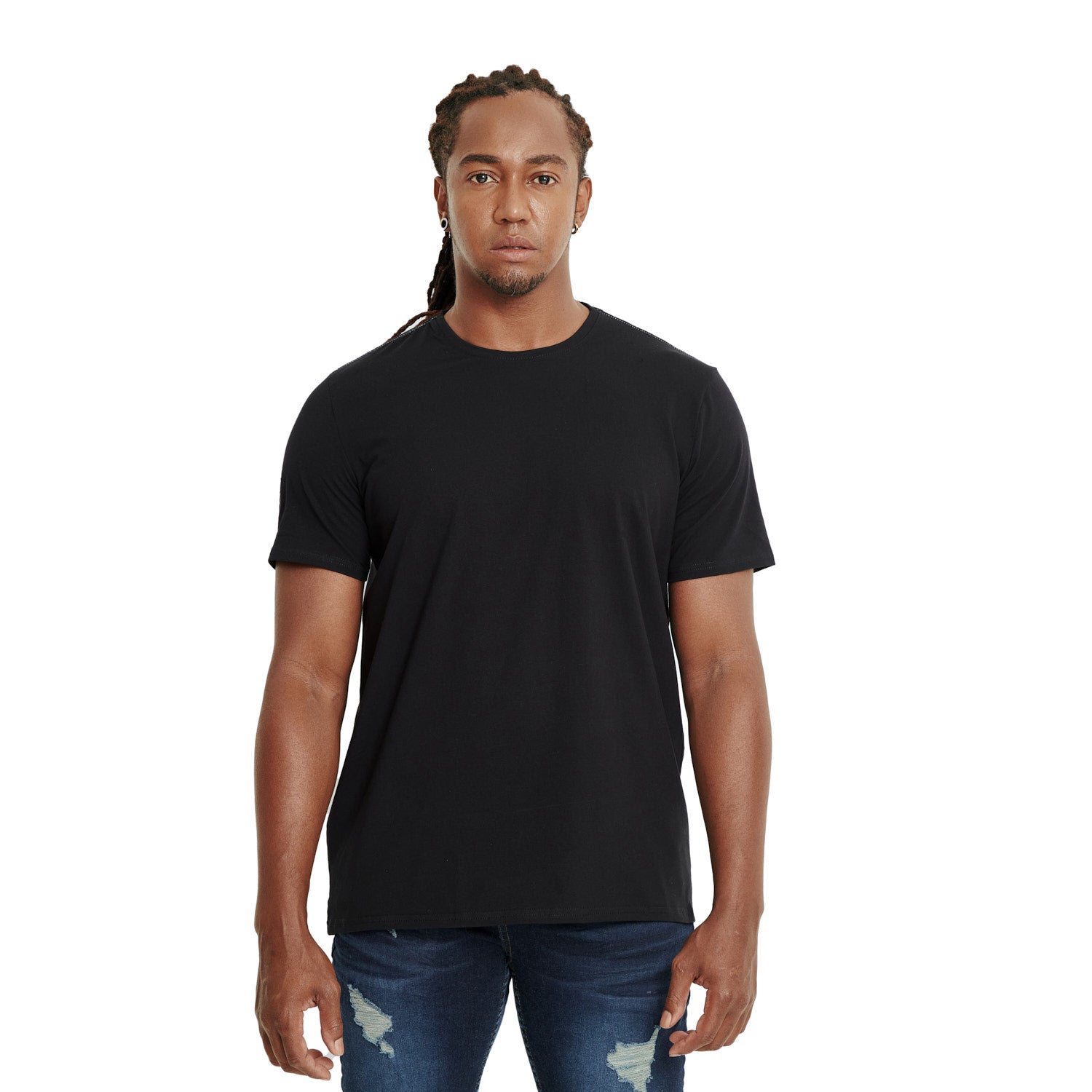 CAMISETA SLIM MANGA CORTA COLOR AZUL OSCURO