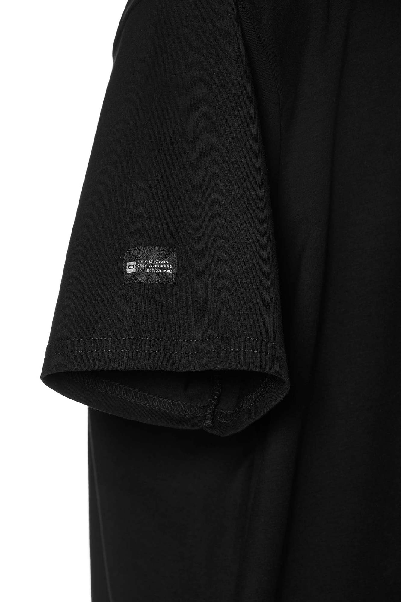 CAMISETA SLIM MANGA CORTA COLOR NEGRO