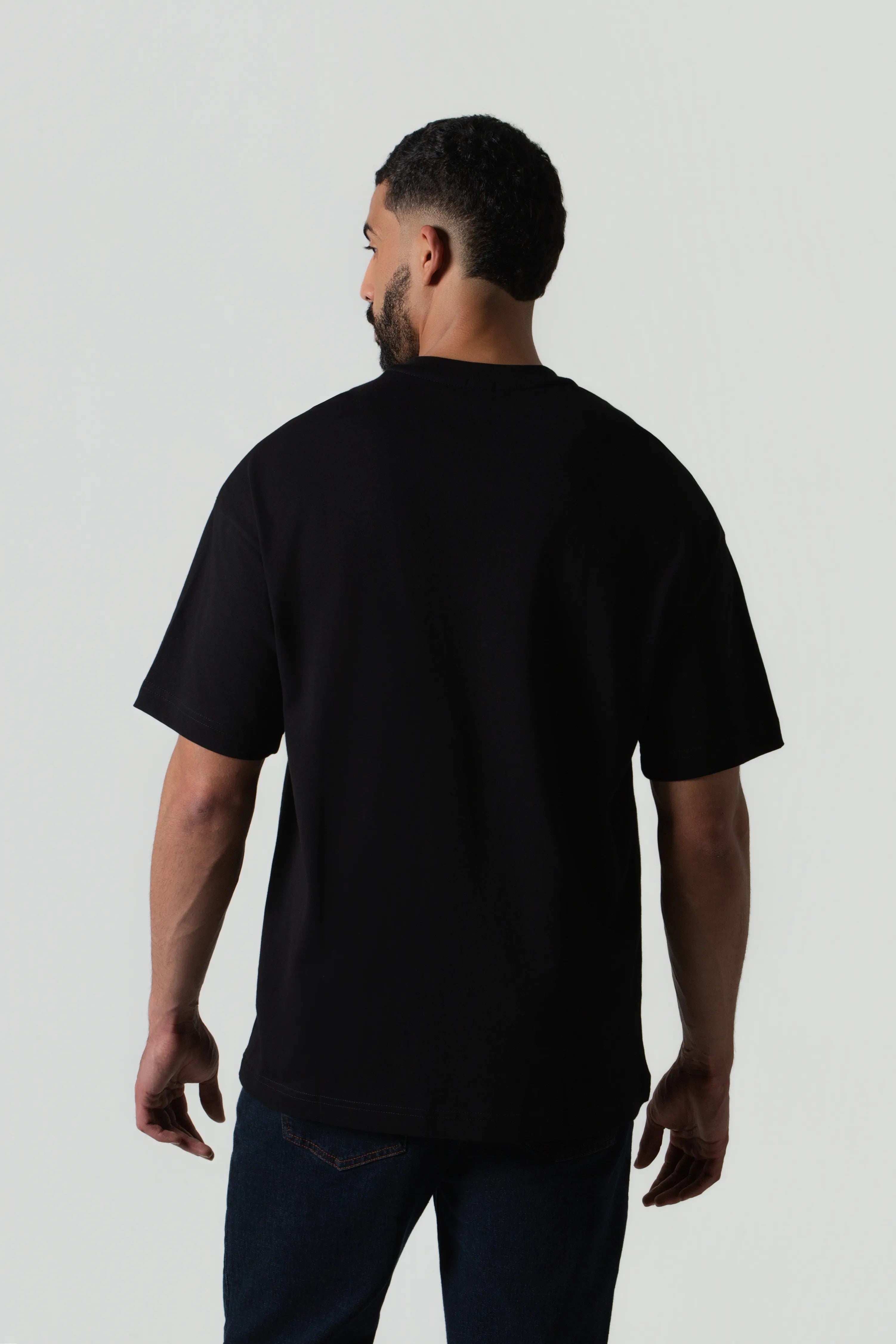 CAMISETA MANGA CORTA COLOR NEGRO