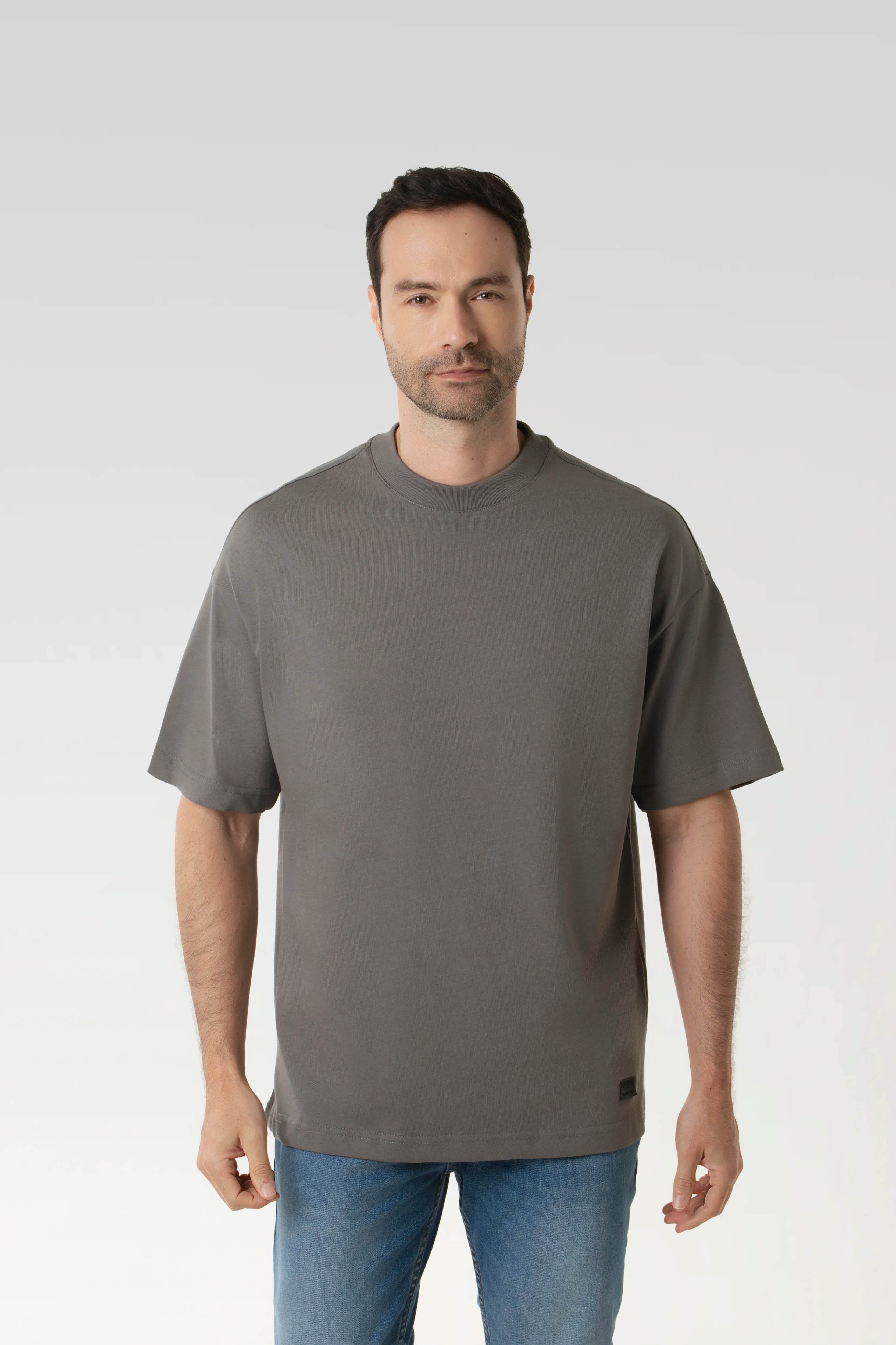 CAMISETA MANGA CORTA COLOR PEWTER