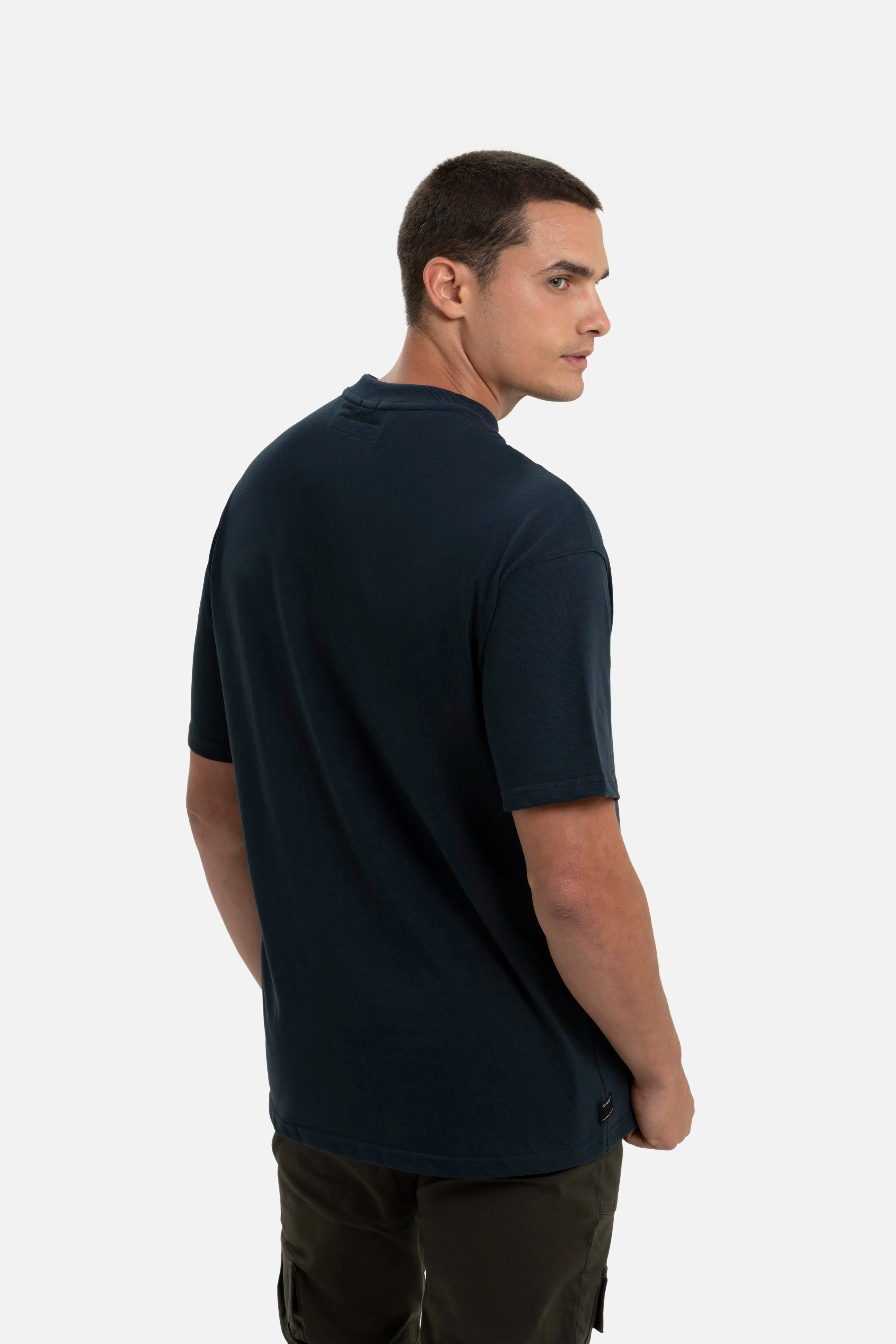 CAMISETA MANGA CORTA COLOR AZUL NOCHE