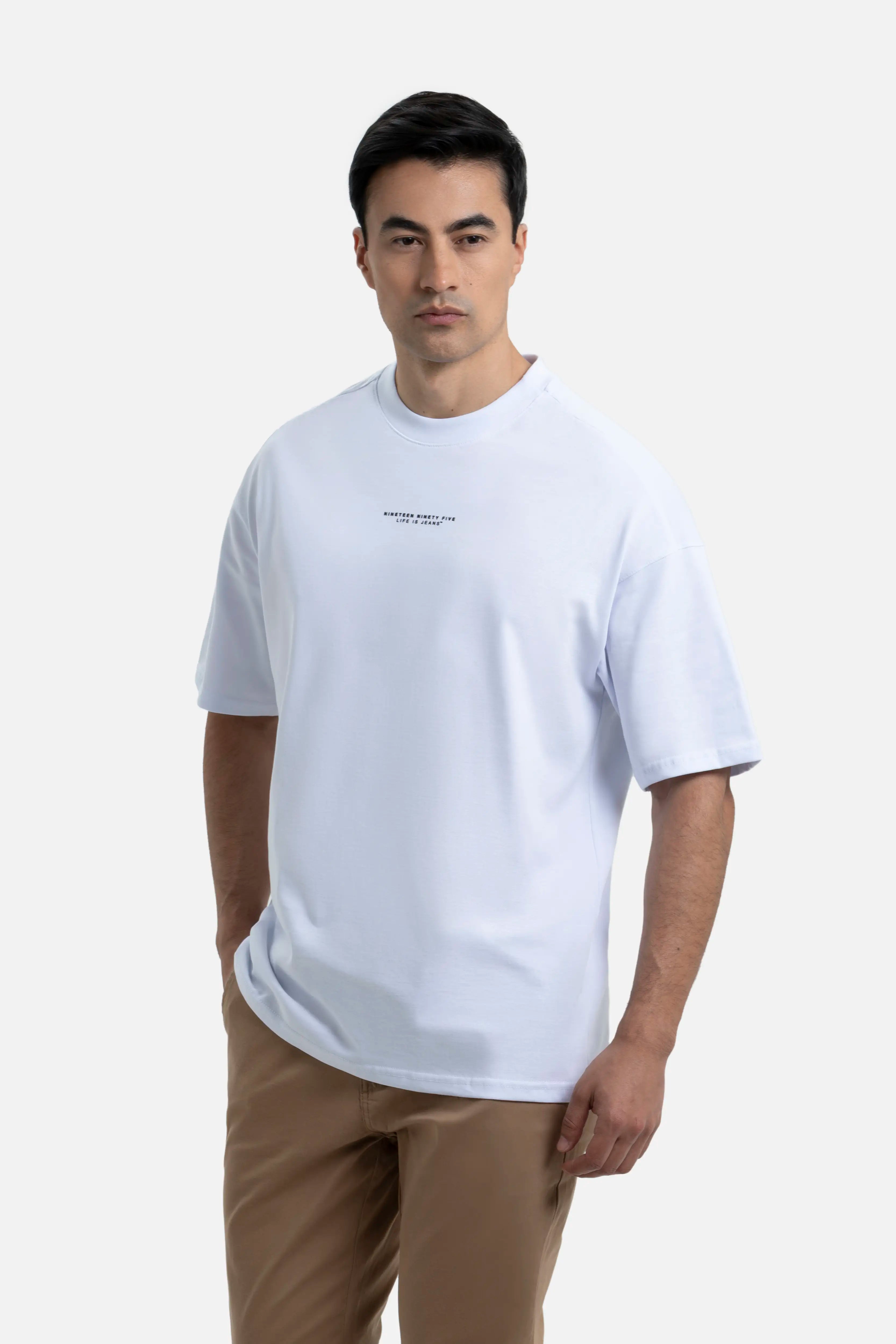 CAMISETA MANGA CORTA COLOR BLANCO OPTICO