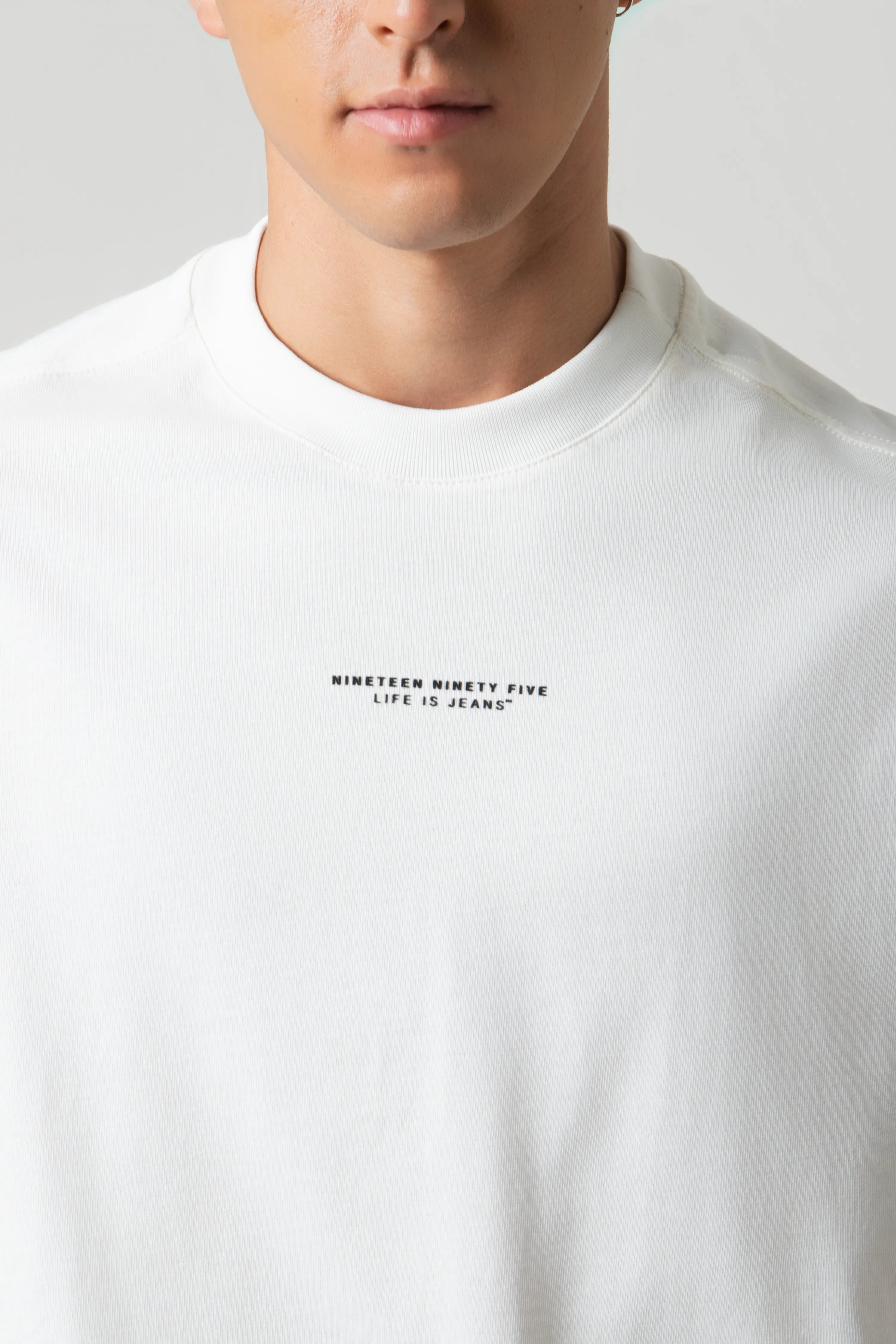 CAMISETA MANGA CORTA COLOR IVORY