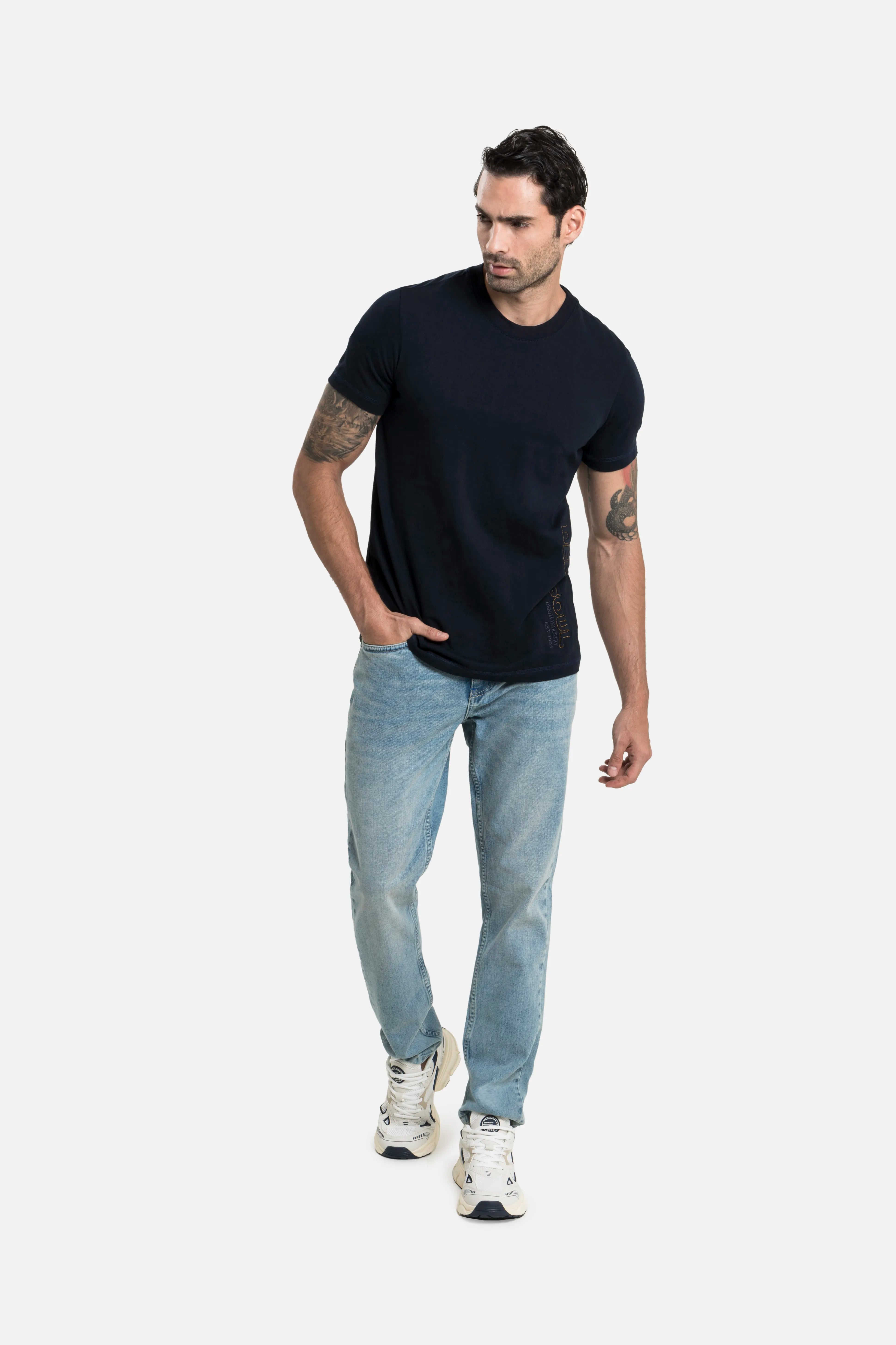 CAMISETA MANGA CORTA COLOR AZUL NOCHE