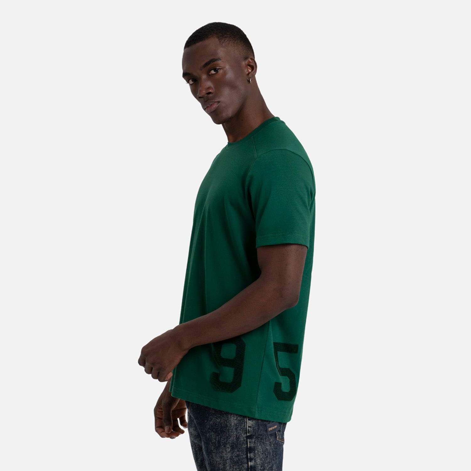 CAMISETA MANGA CORTA COLOR VERDE PRADERA