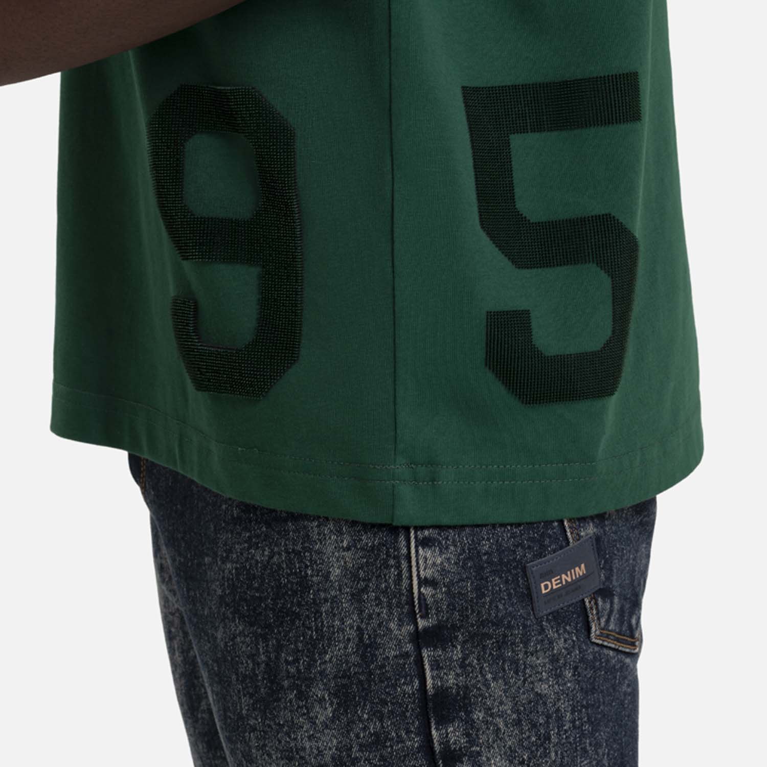 CAMISETA MANGA CORTA COLOR VERDE PRADERA