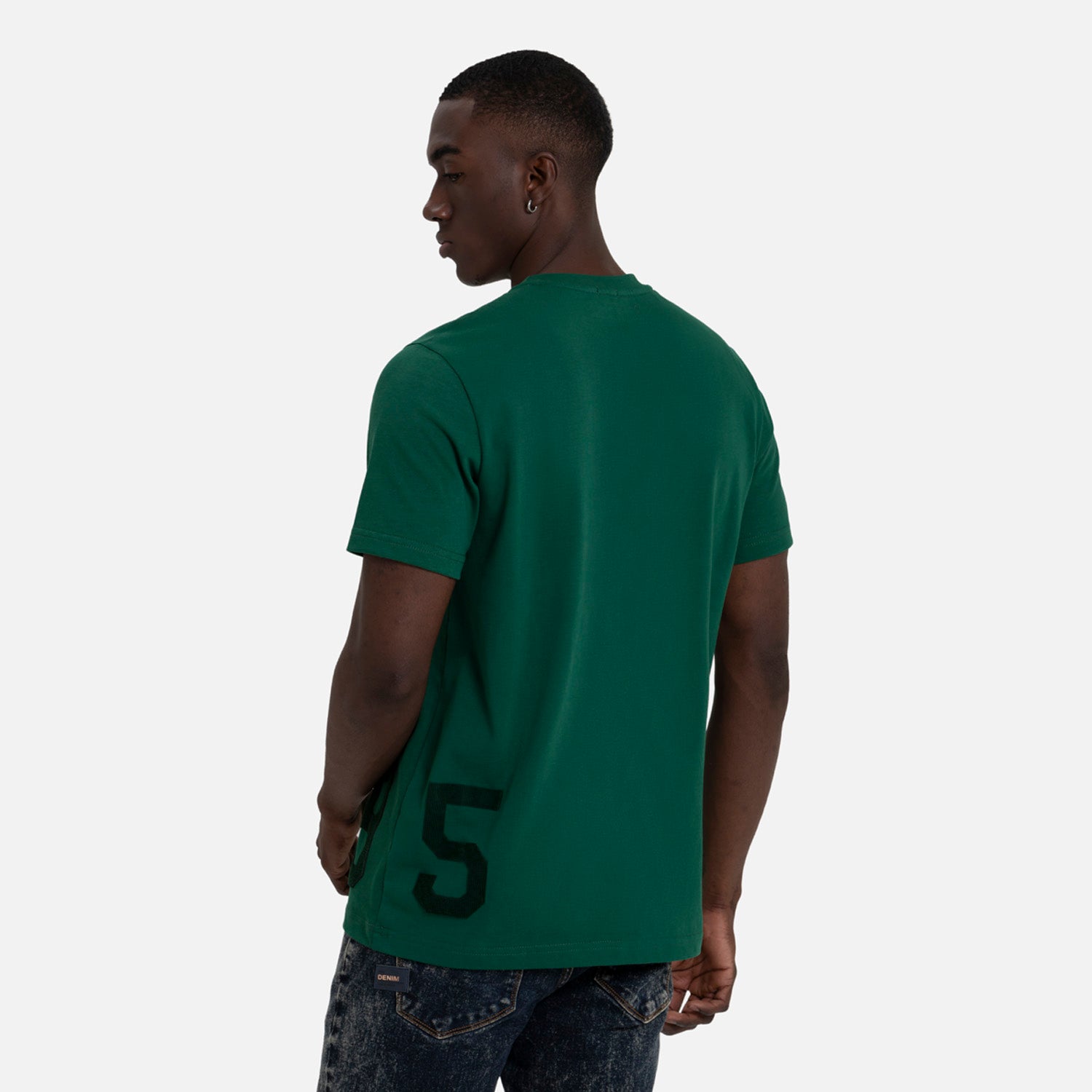 CAMISETA MANGA CORTA COLOR VERDE PRADERA