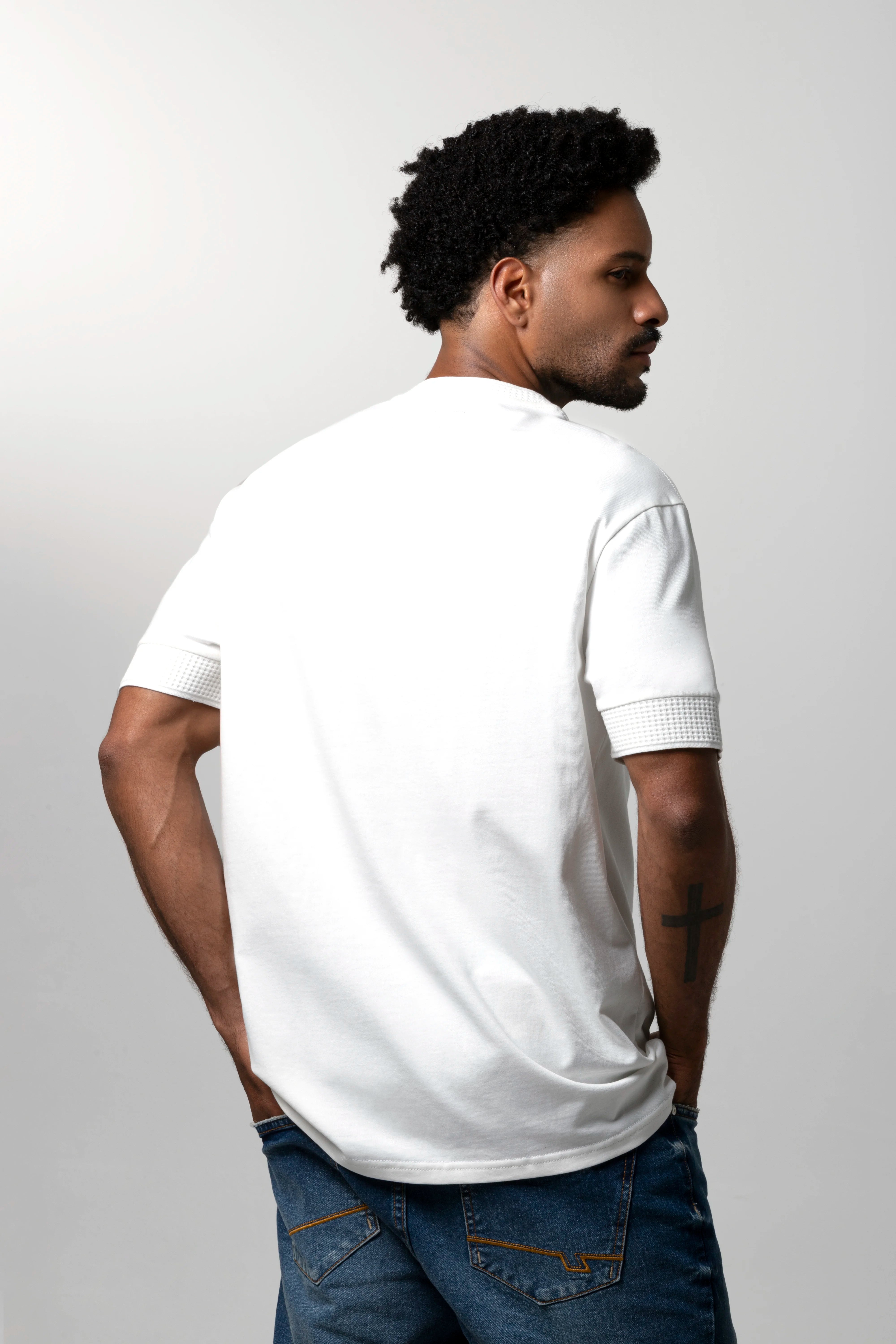 CAMISETA MANGA CORTA COLOR IVORY