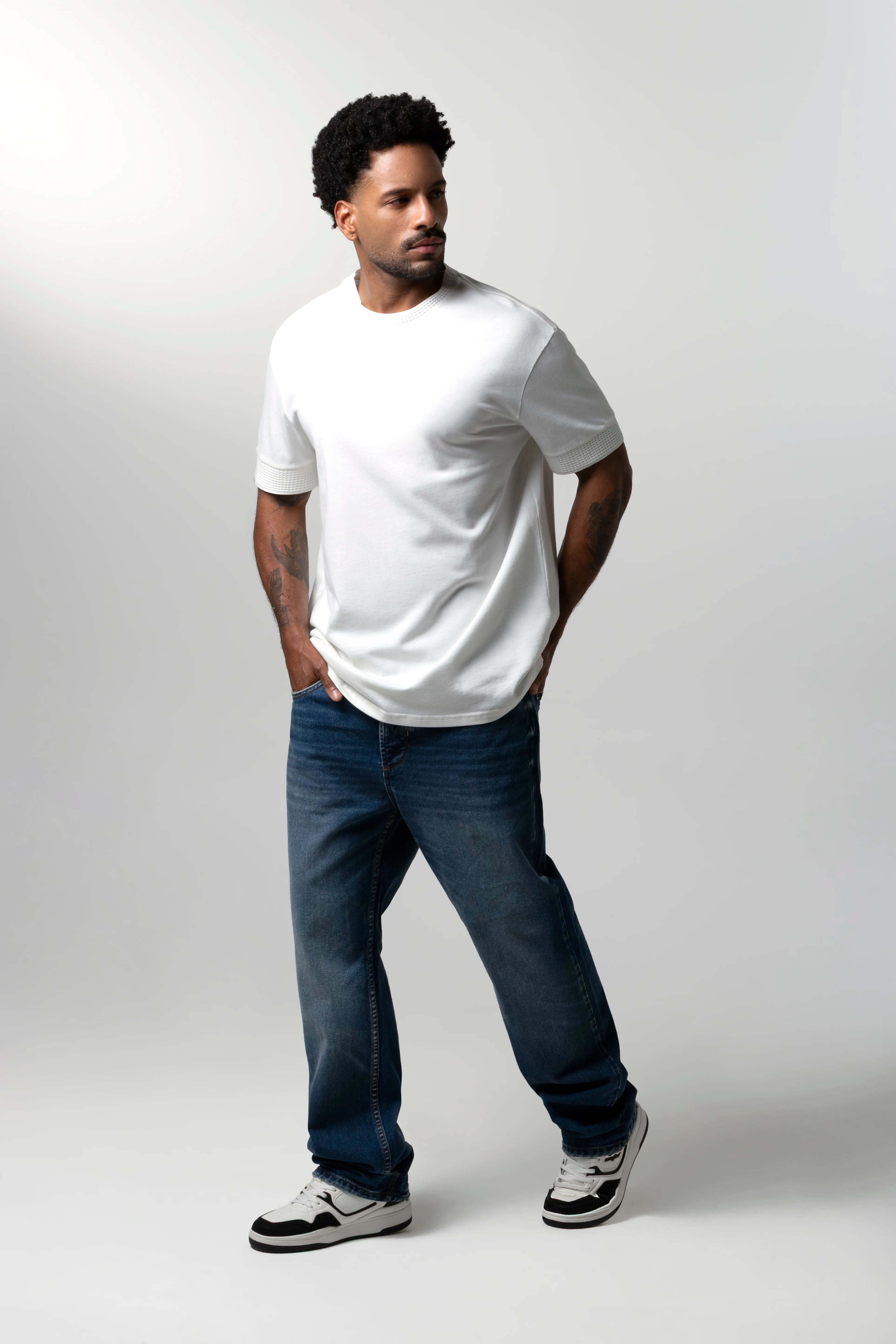 CAMISETA MANGA CORTA COLOR IVORY