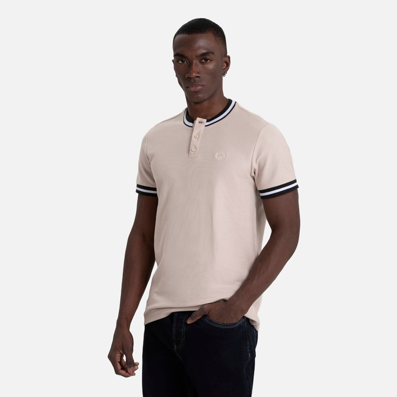 CAMISETA MANGA CORTA COLOR WARM TAUPE