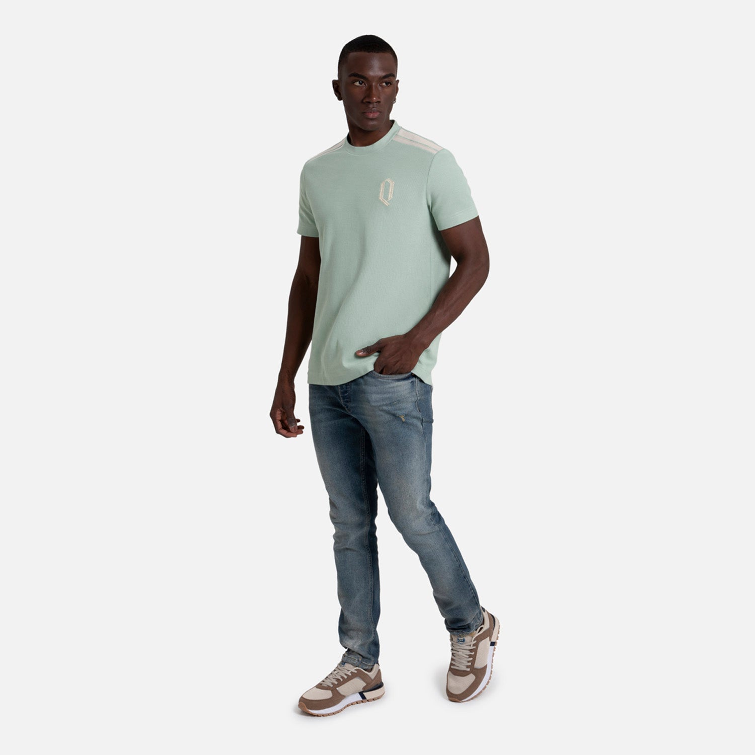 CAMISETA MANGA CORTA COLOR VERDE MENTA MEDIO