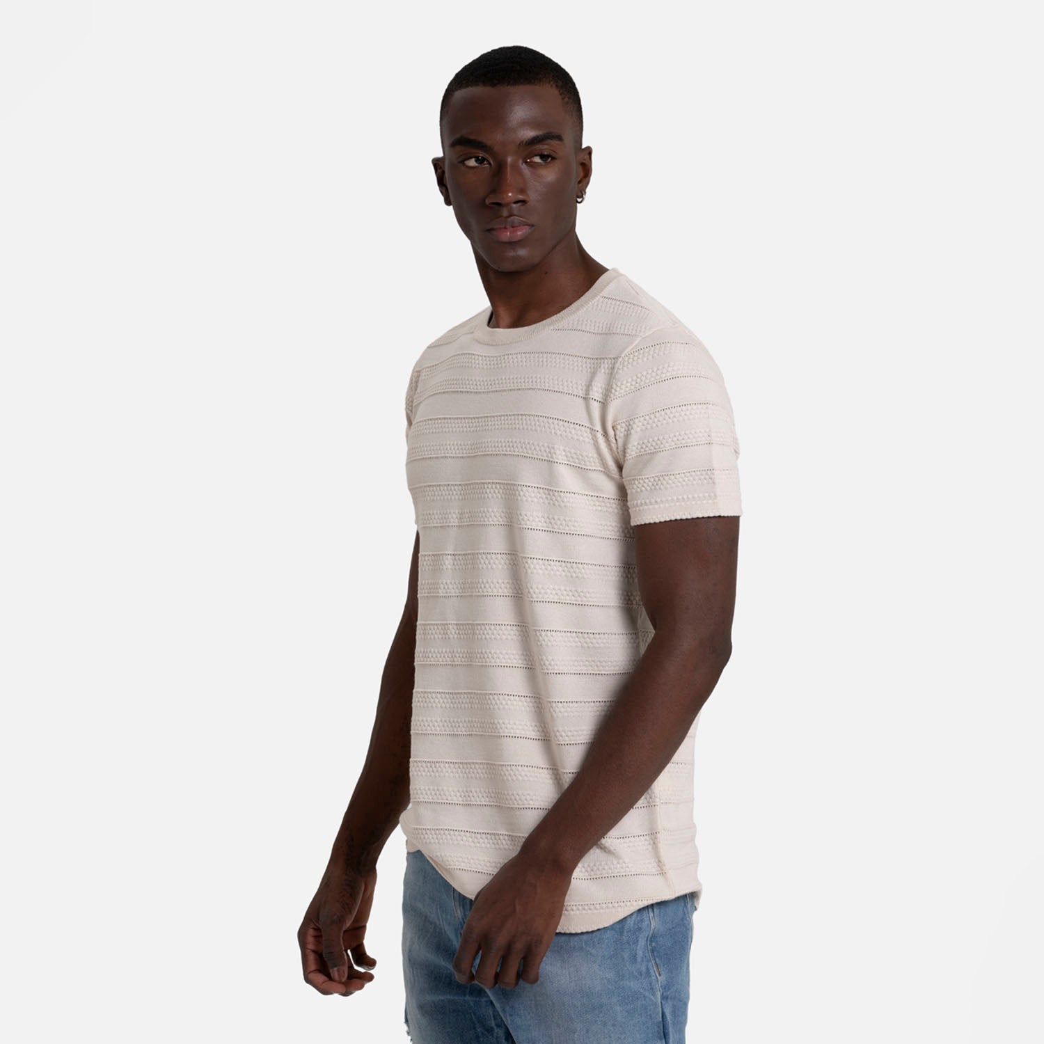 CAMISETA MANGA CORTA COLOR IVORY