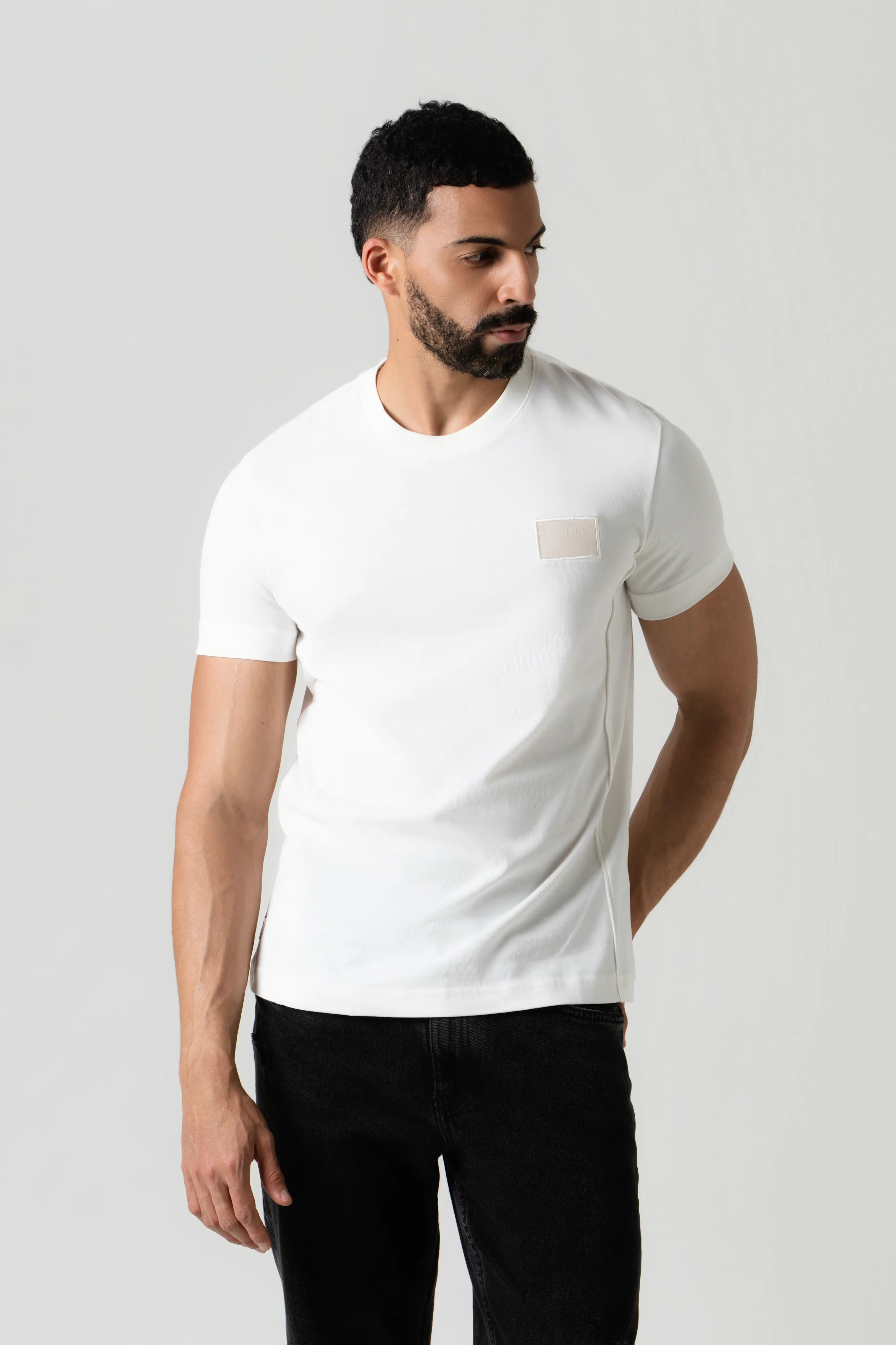 CAMISETA MANGA CORTA COLOR IVORY