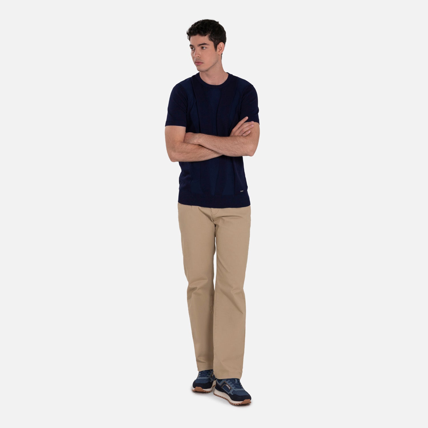 CAMISETA MANGA CORTA COLOR AZUL NOCHE