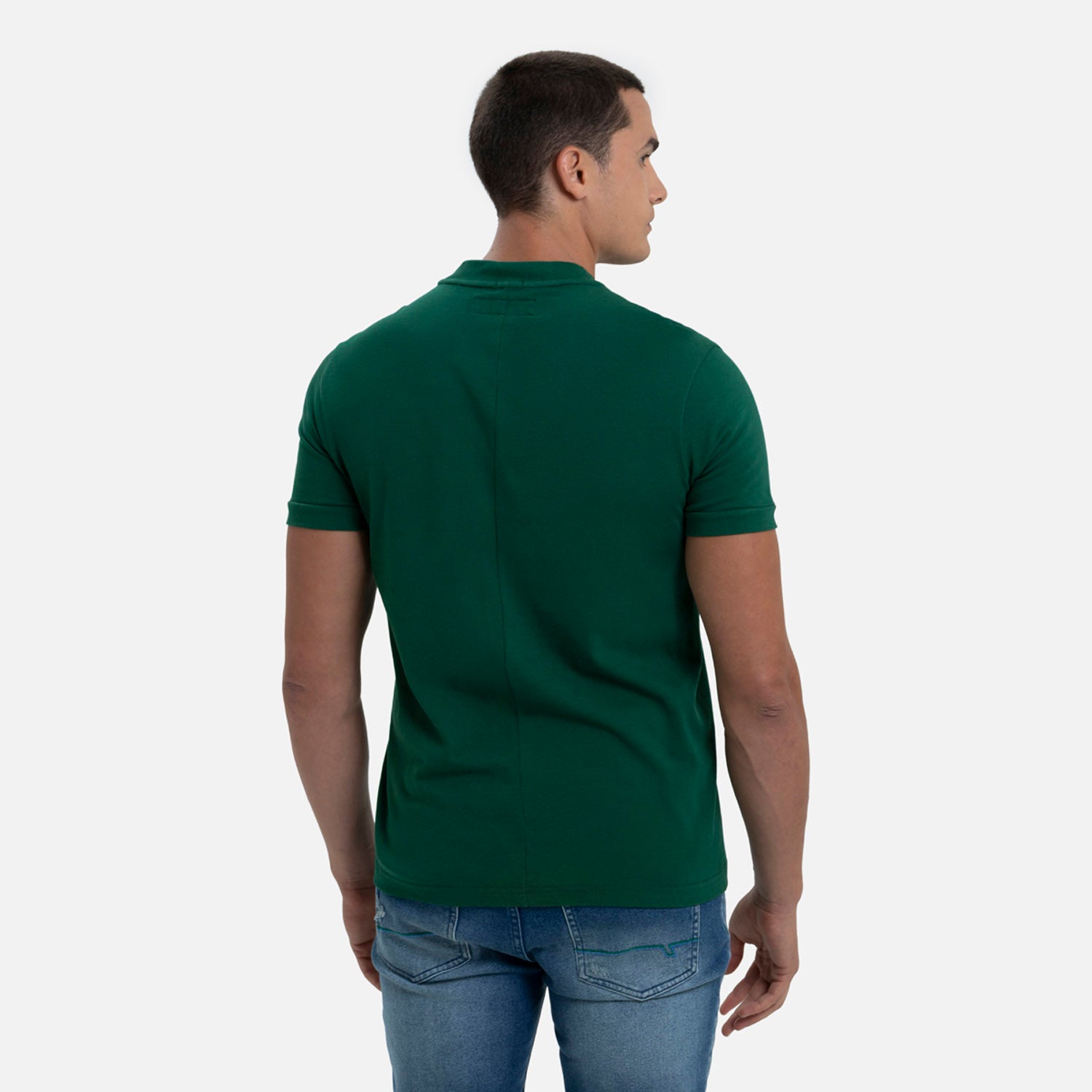 CAMISETA MANGA CORTA COLOR VERDE PRADERA