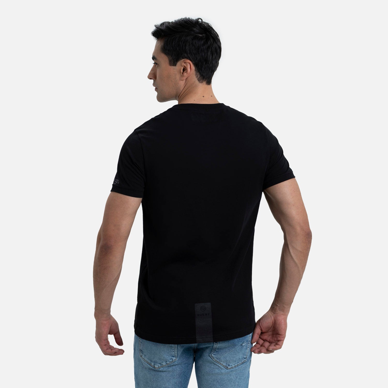 CAMISETA MANGA CORTA COLOR NEGRO