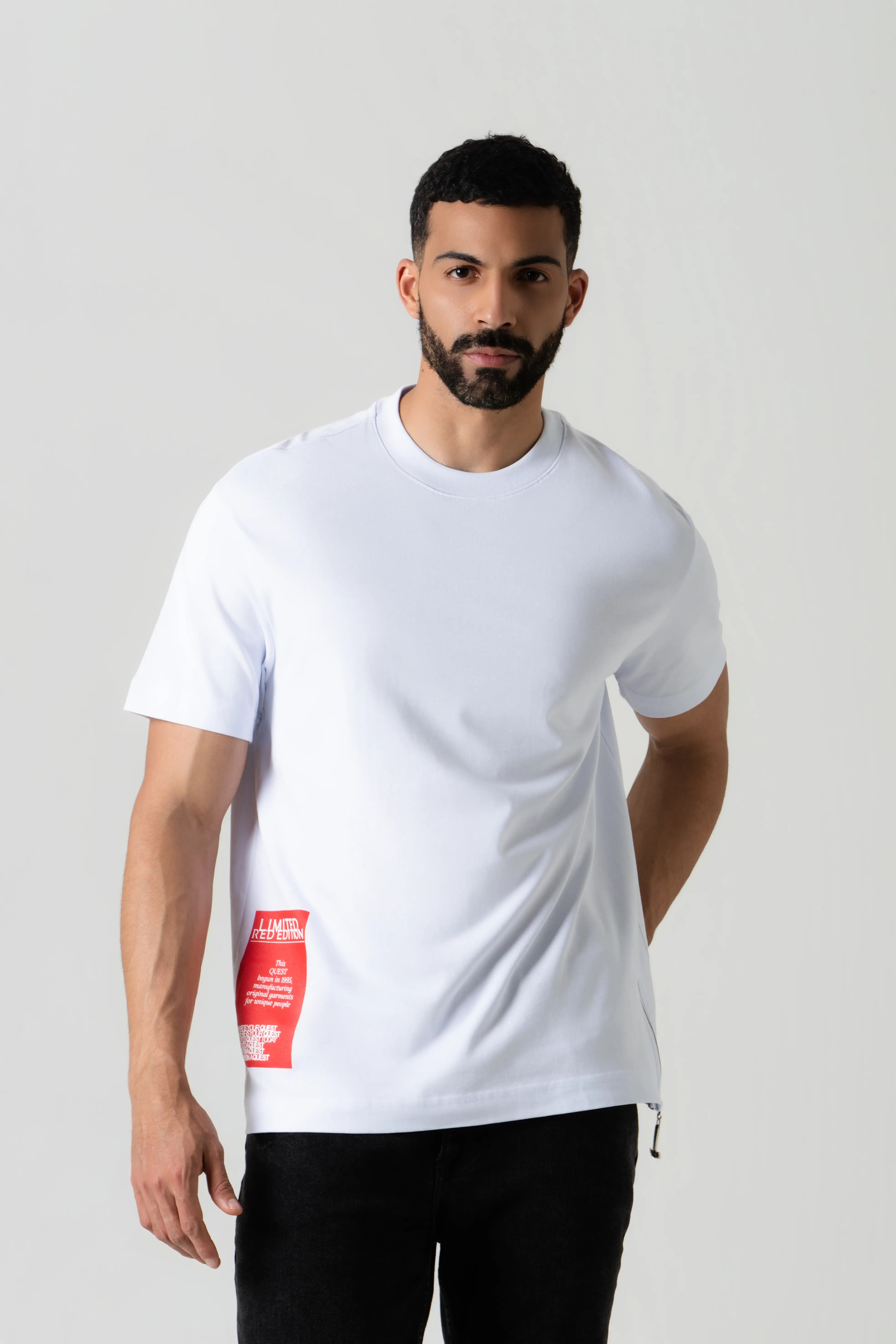 CAMISETA MANGA CORTA COLOR BLANCO OPTICO