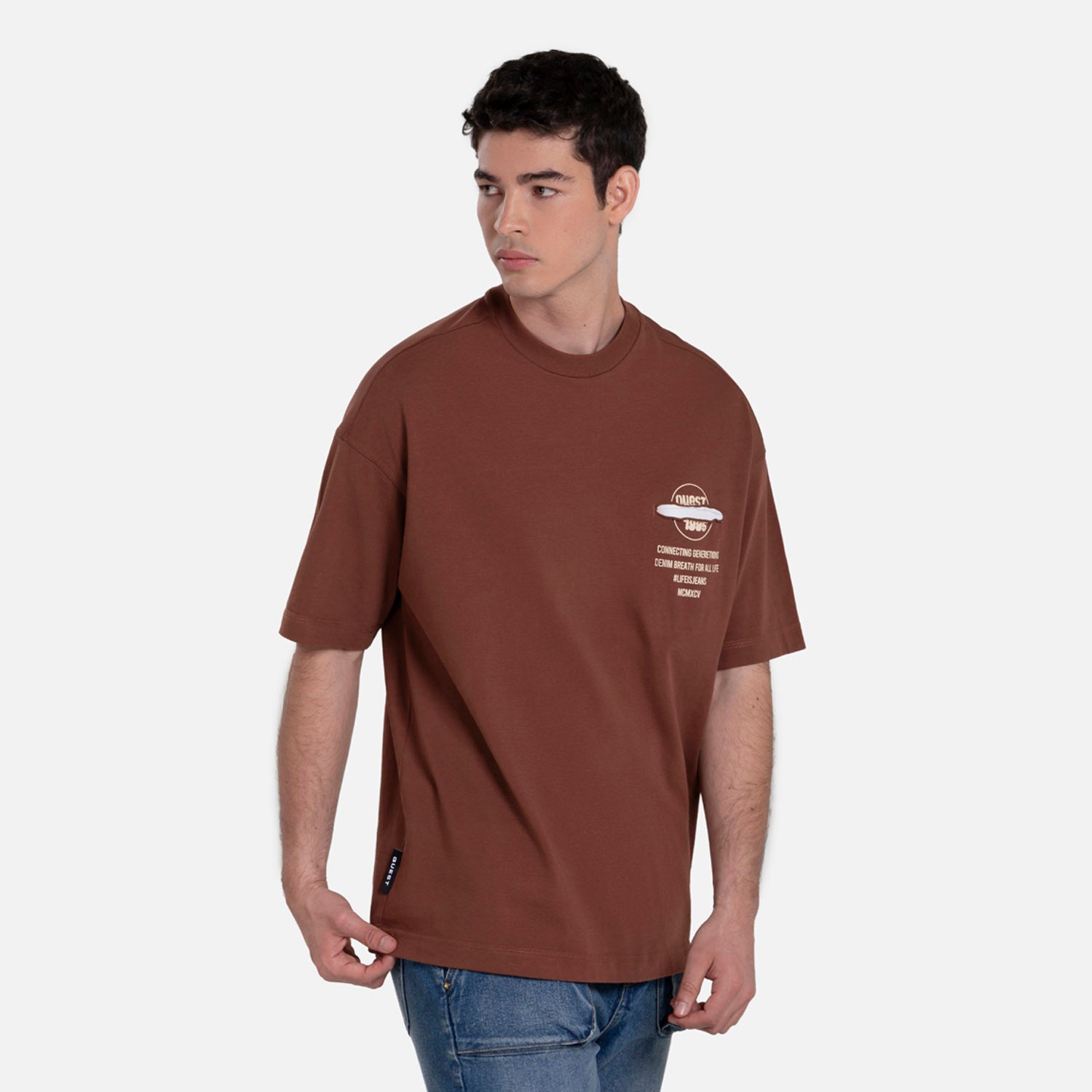 CAMISETA MANGA CORTA COLOR BRUNETTE – Quest Colombia