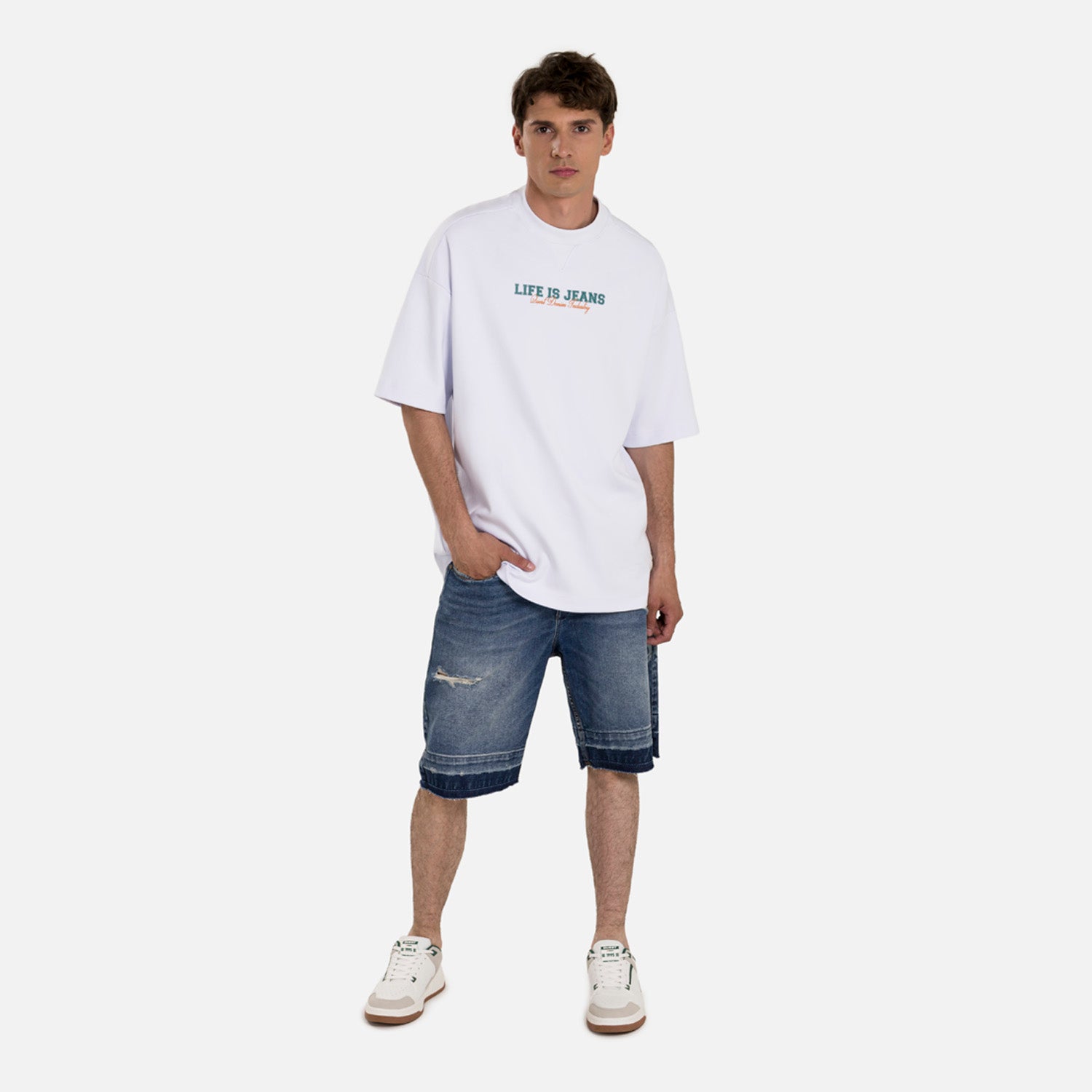 CAMISETA MANGA CORTA COLOR BLANCO OPTICO