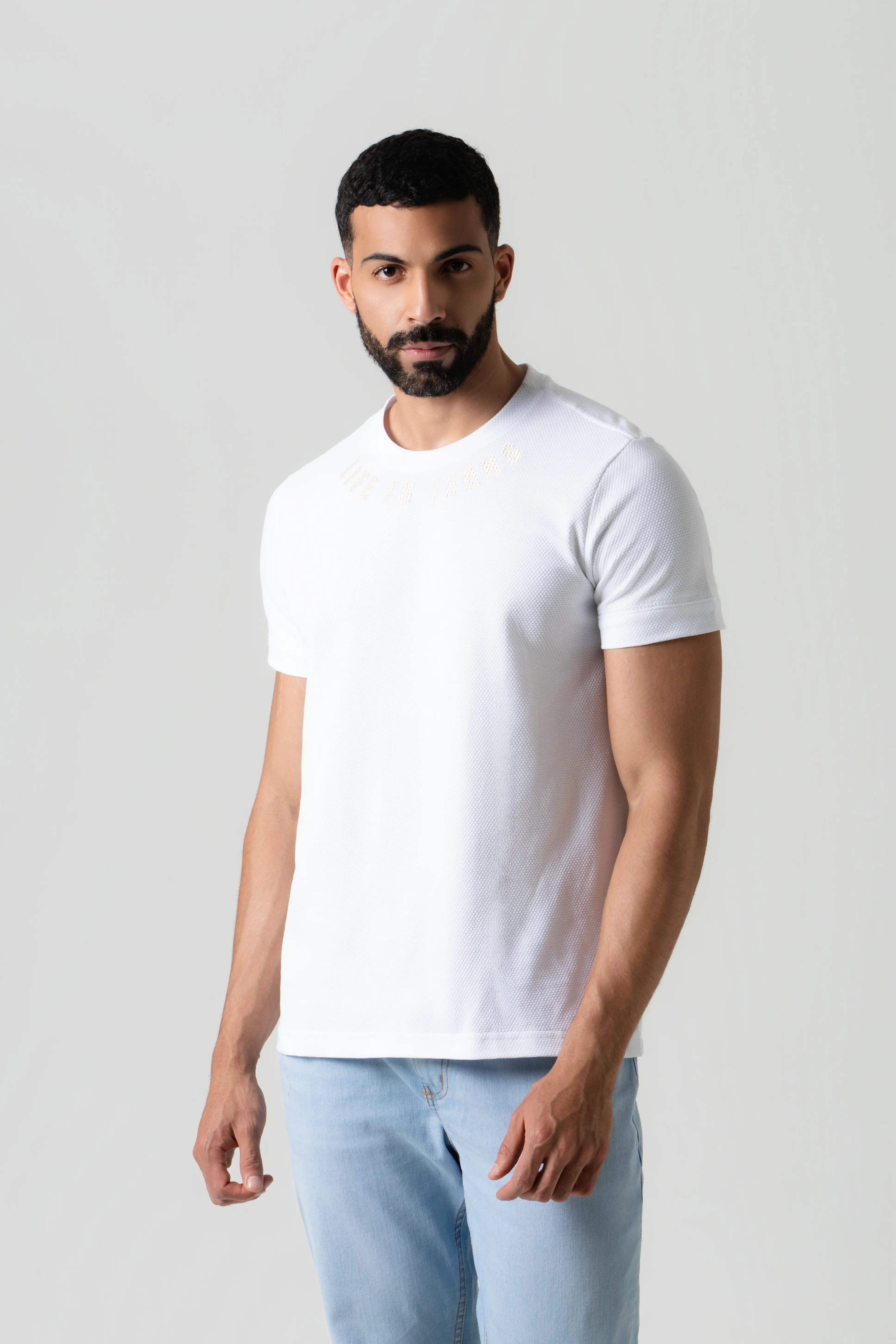 CAMISETA MANGA CORTA COLOR BLANCO BLANCO