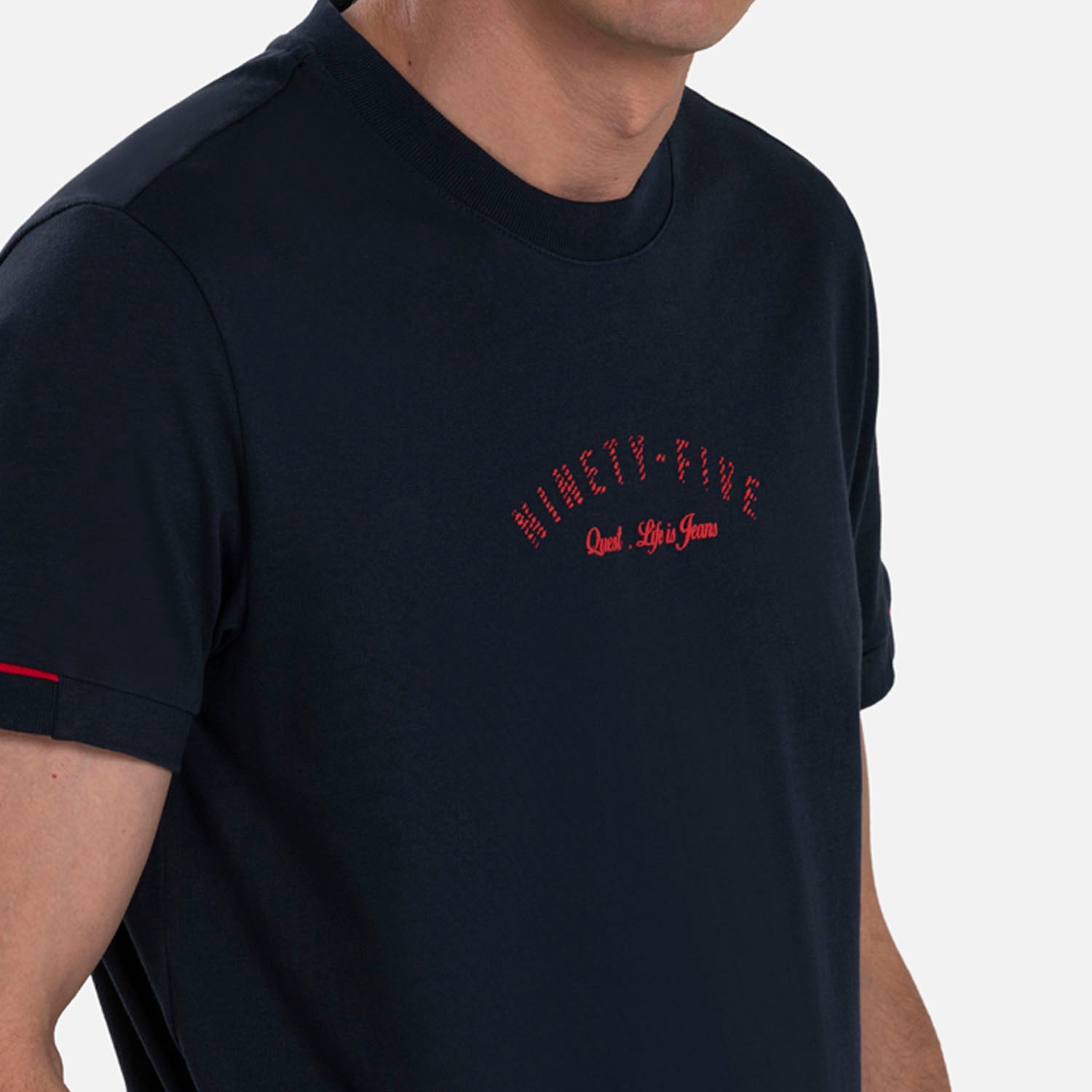 CAMISETA MANGA CORTA COLOR AZUL OSCURO