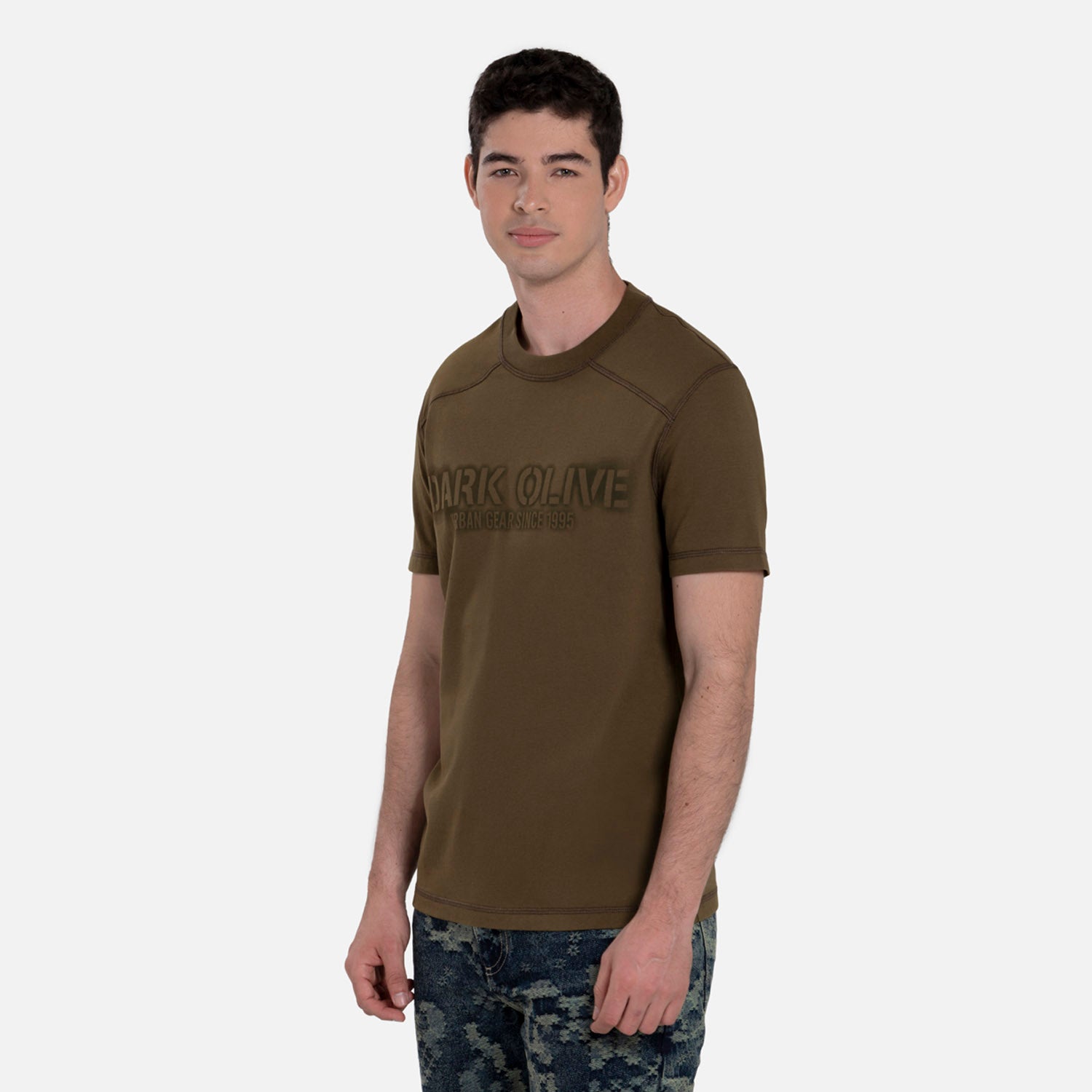 CAMISETA MANGA CORTA COLOR DARK OLIVA