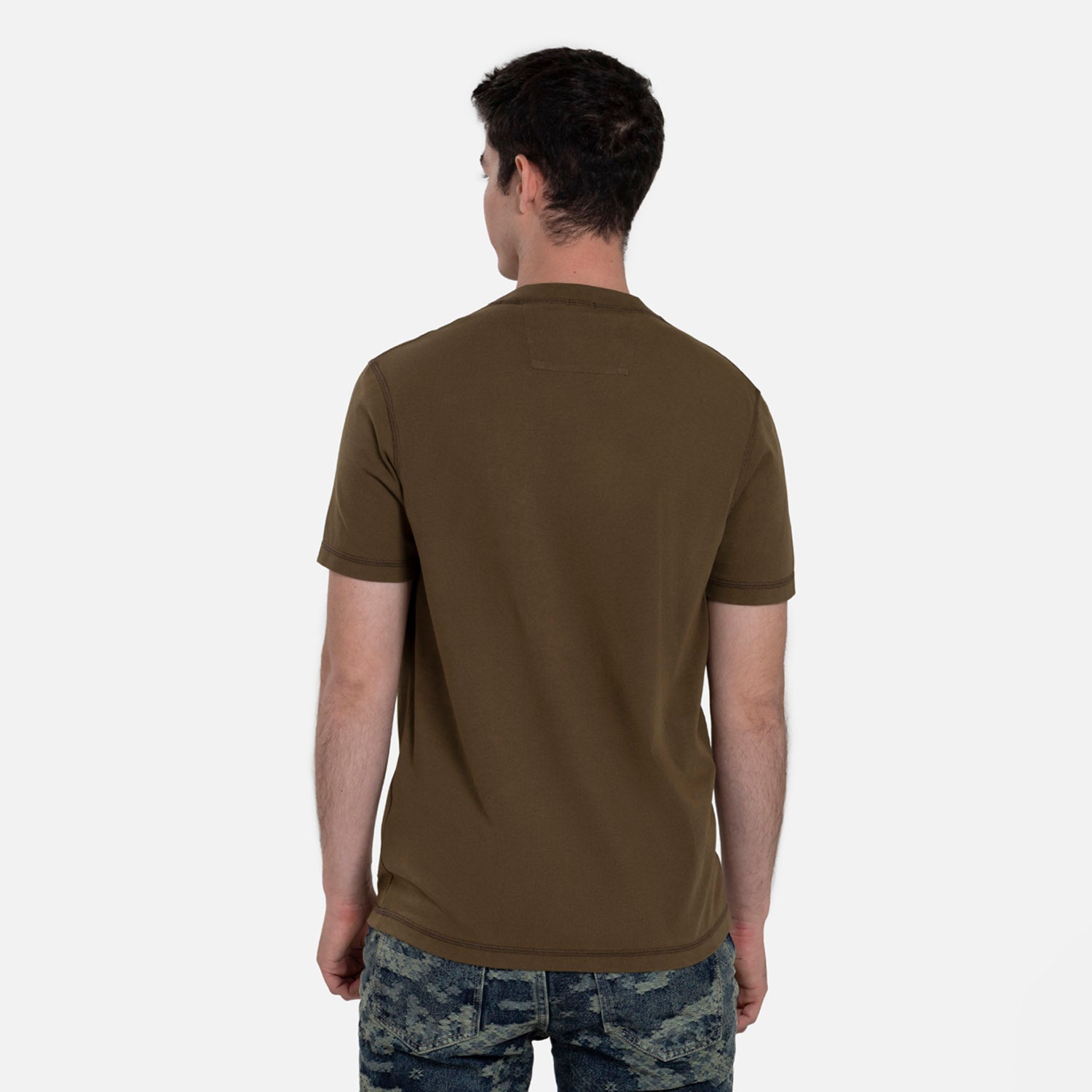 CAMISETA MANGA CORTA COLOR DARK OLIVA