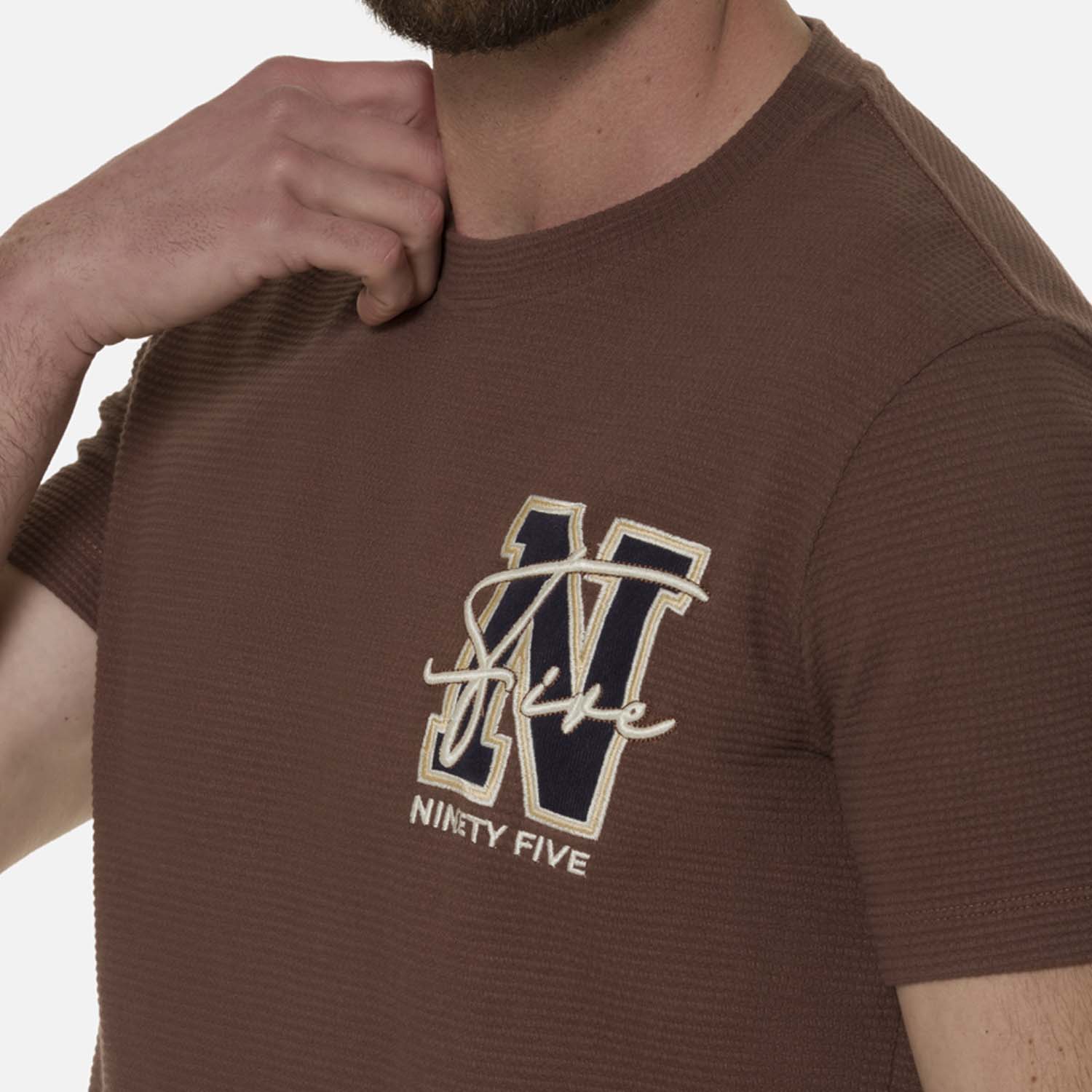 CAMISETA MANGA CORTA COLOR CAFE