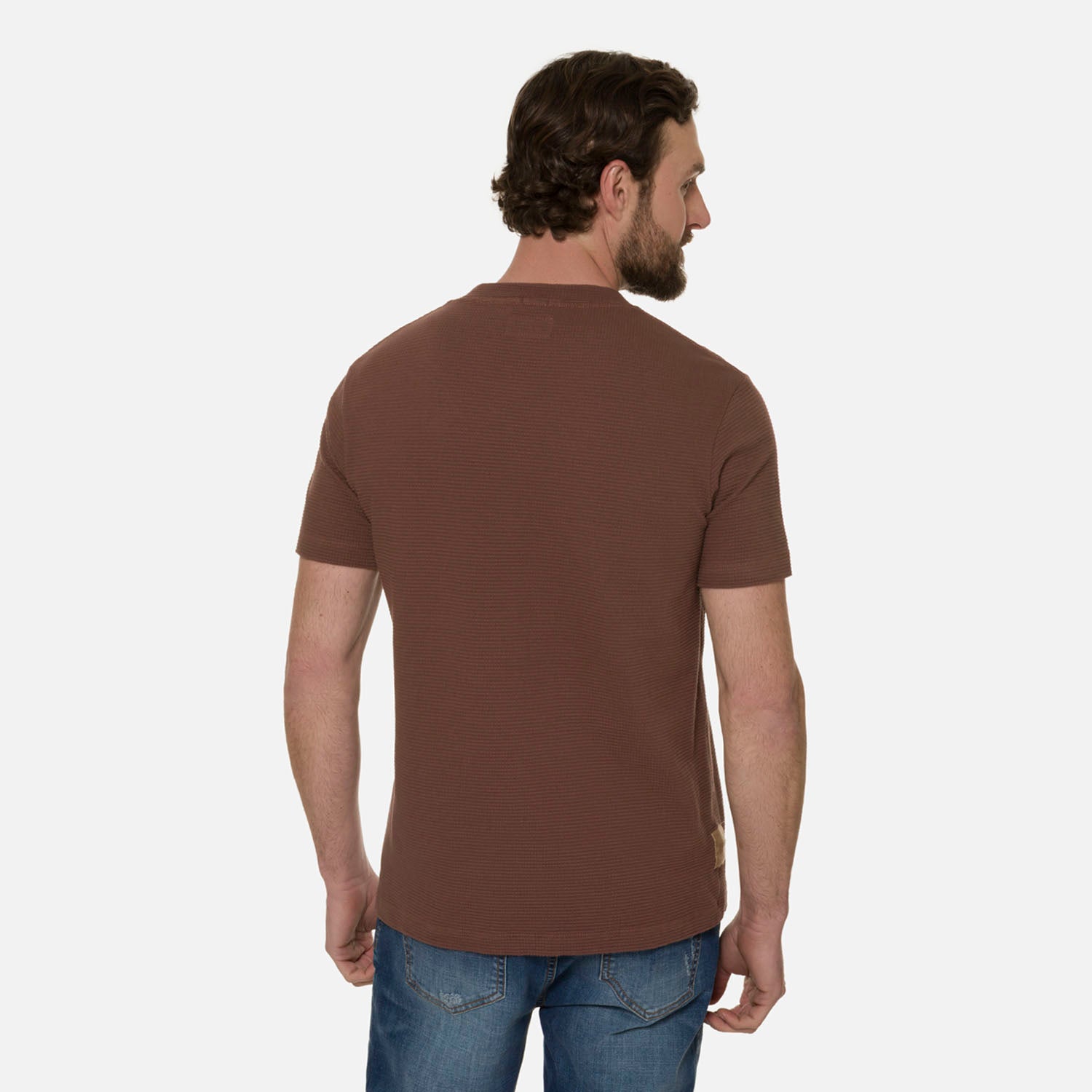 CAMISETA MANGA CORTA COLOR CAFE