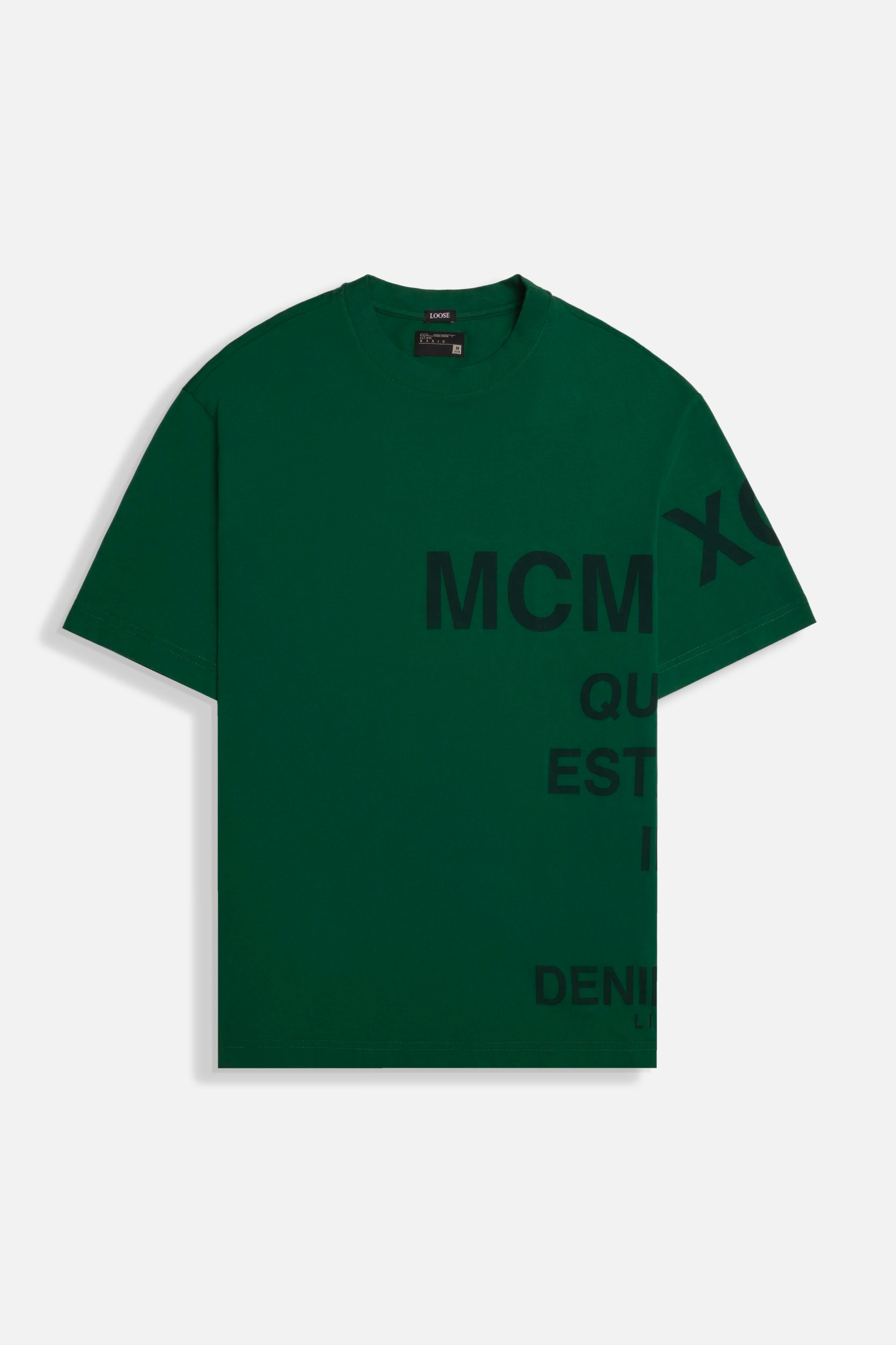 CAMISETA MANGA CORTA COLOR VERDE PRADERA