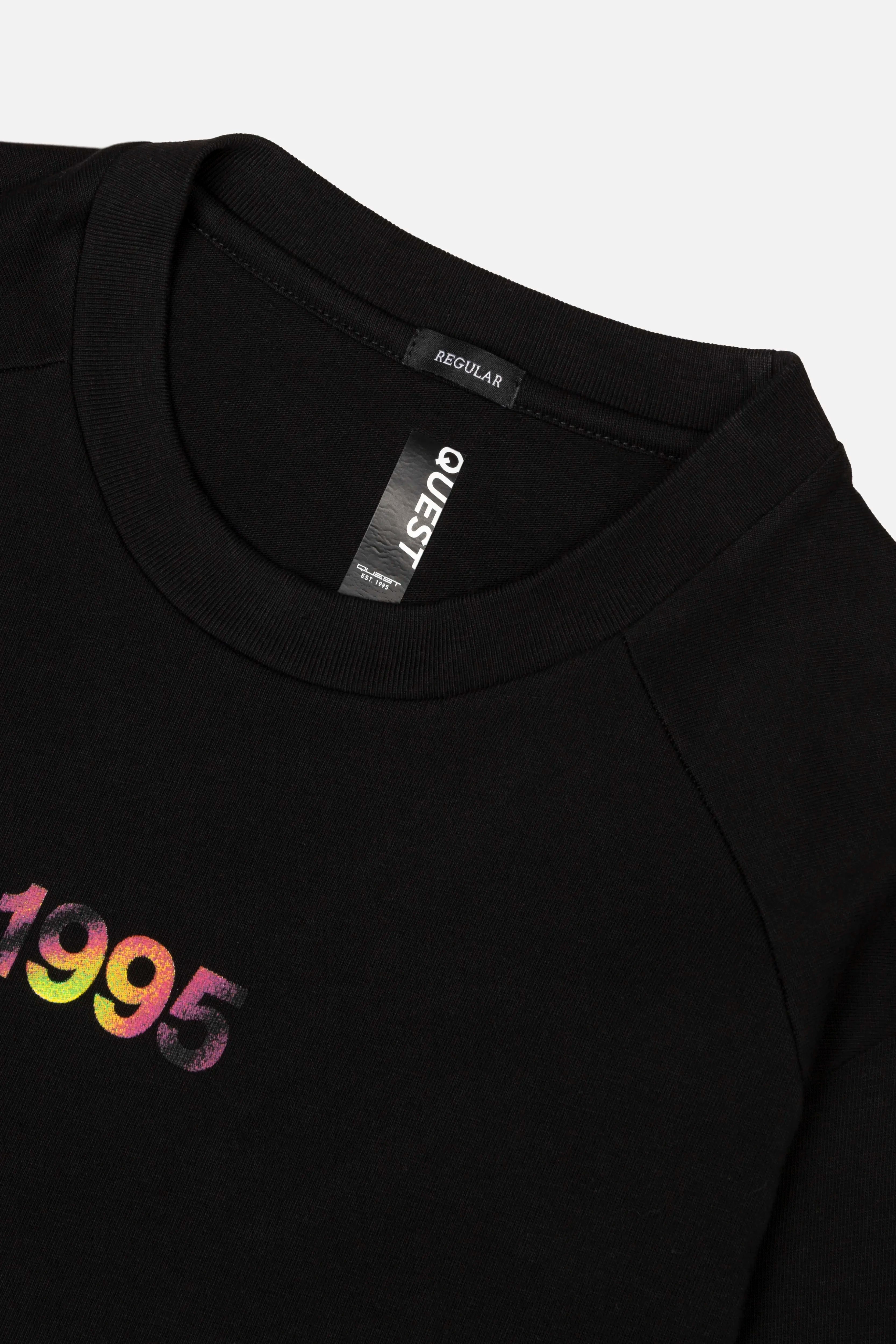 CAMISETA MANGA CORTA COLOR NEGRO