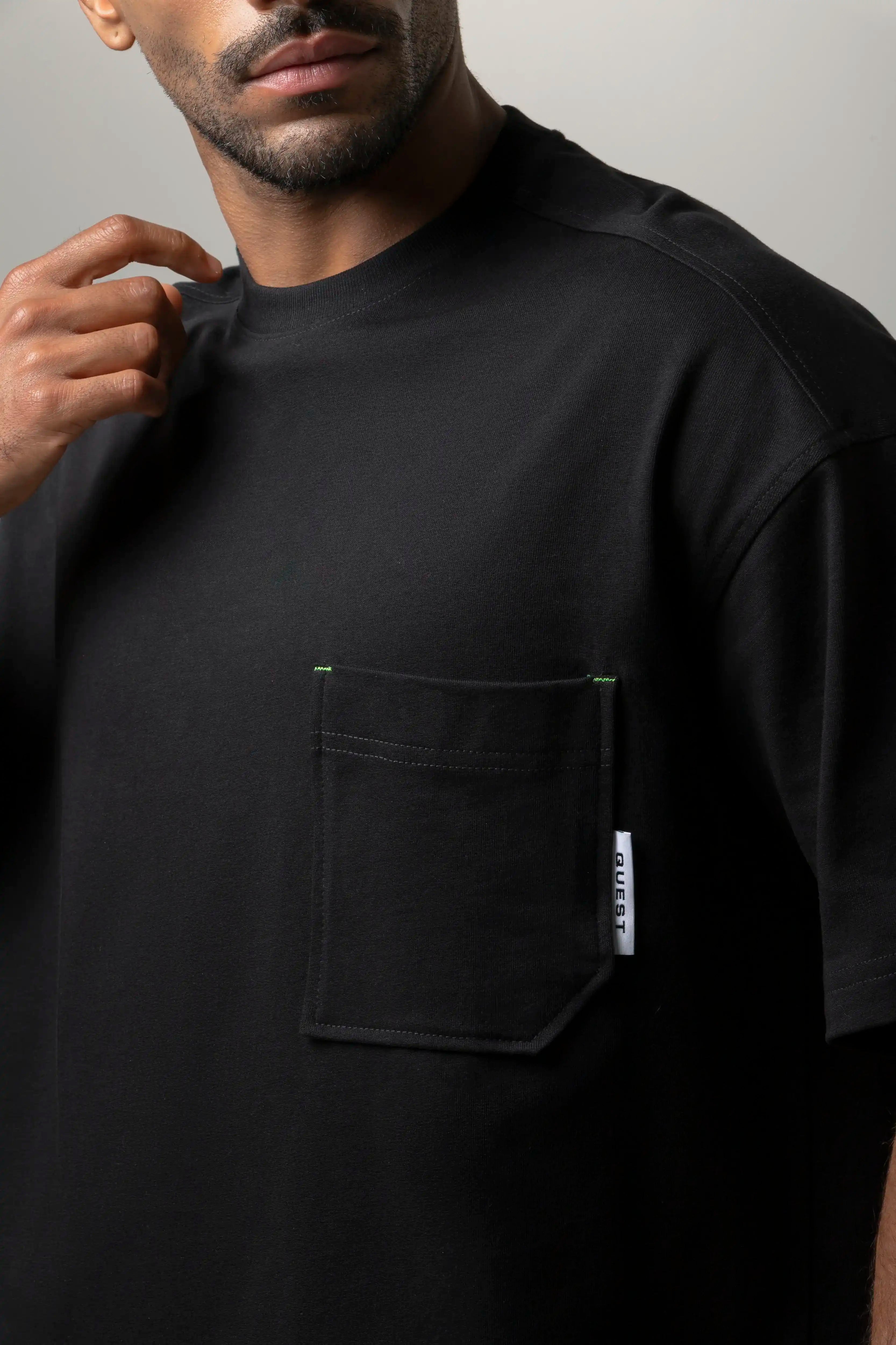 CAMISETA MANGA CORTA COLOR NEGRO