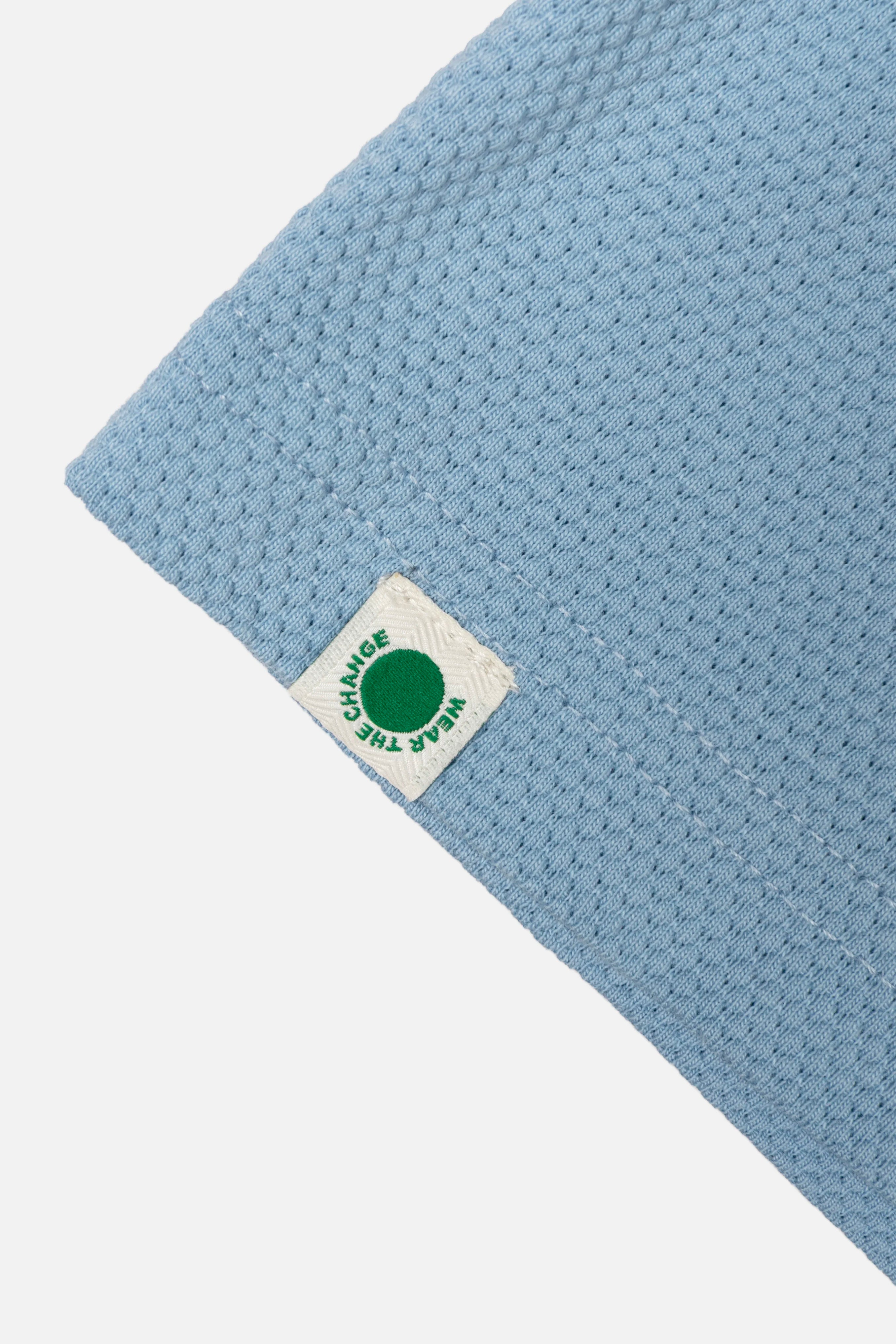 CAMISETA MANGA CORTA COLOR AZUL GLACIAR