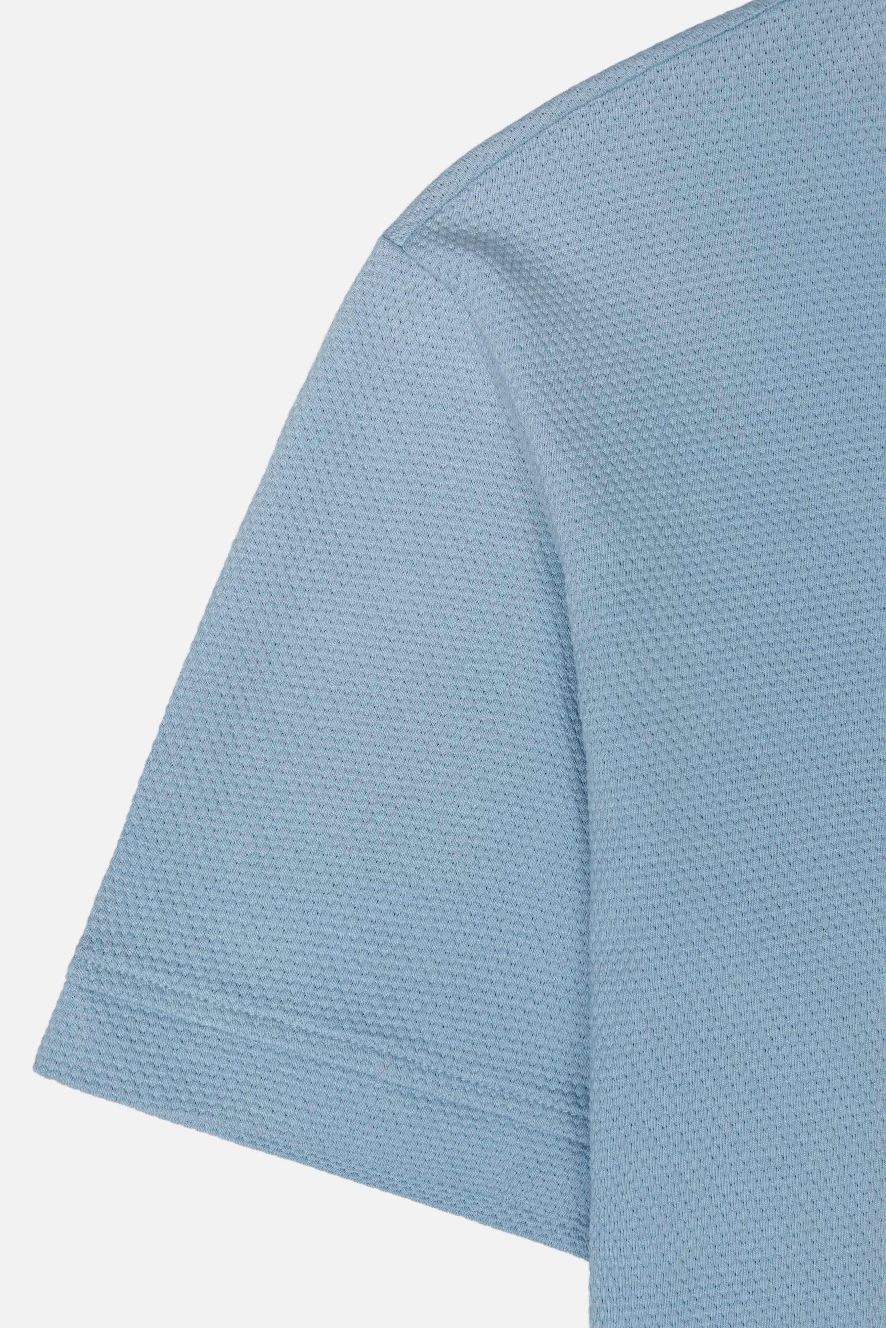 CAMISETA MANGA CORTA COLOR AZUL GLACIAR