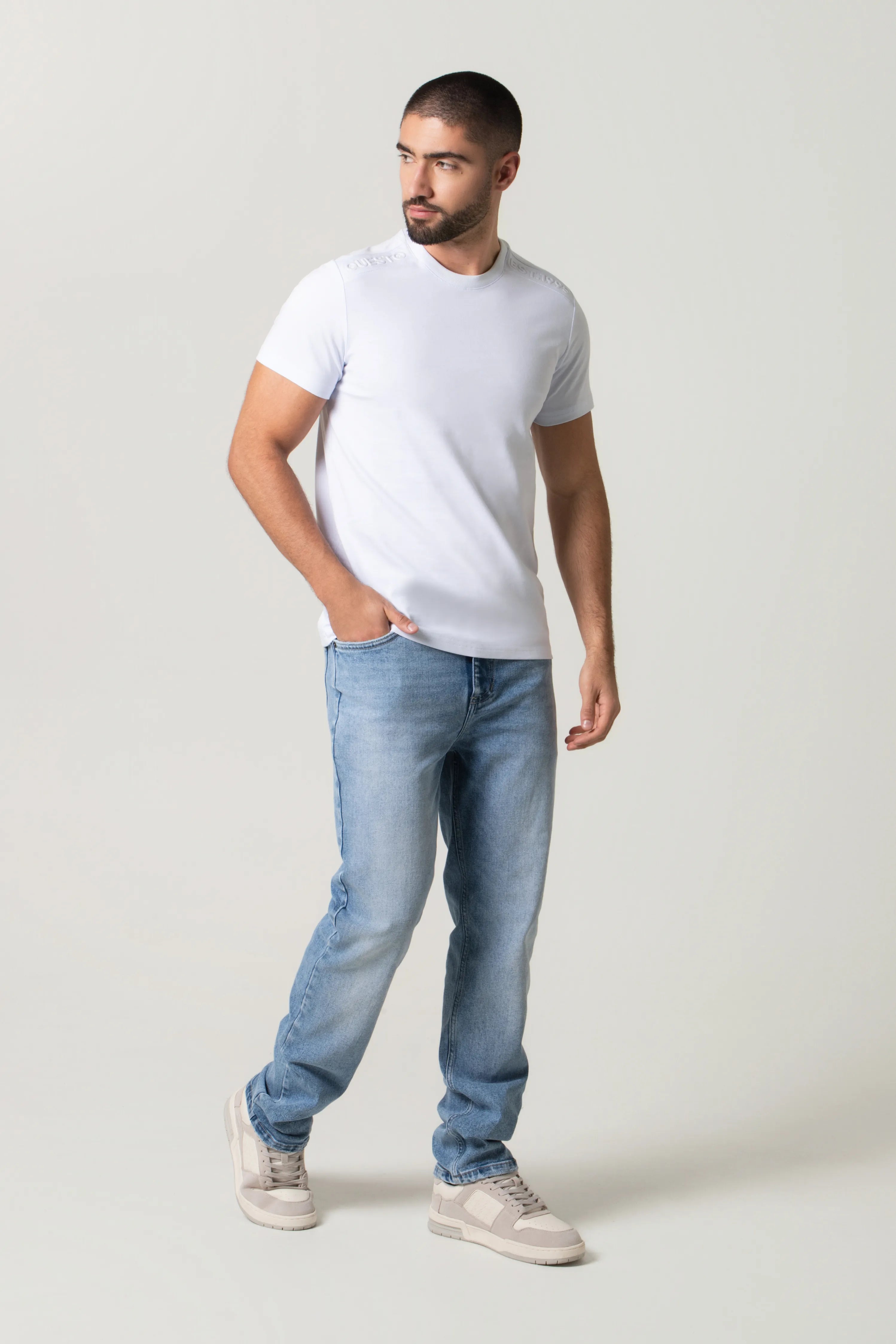 CAMISETA MANGA CORTA COLOR BLANCO OPTICO