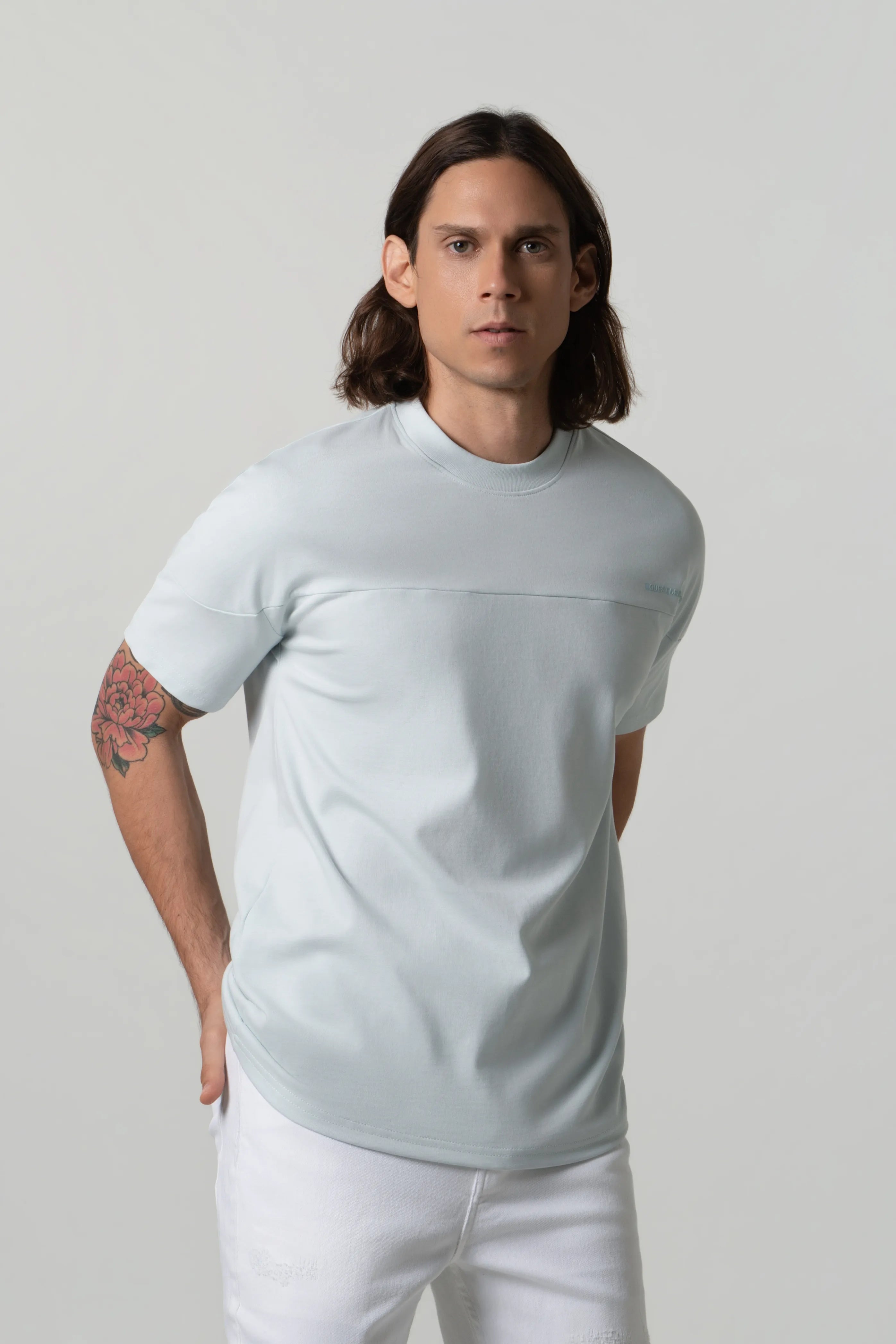 CAMISETA MANGA CORTA COLOR AZUL BALADA