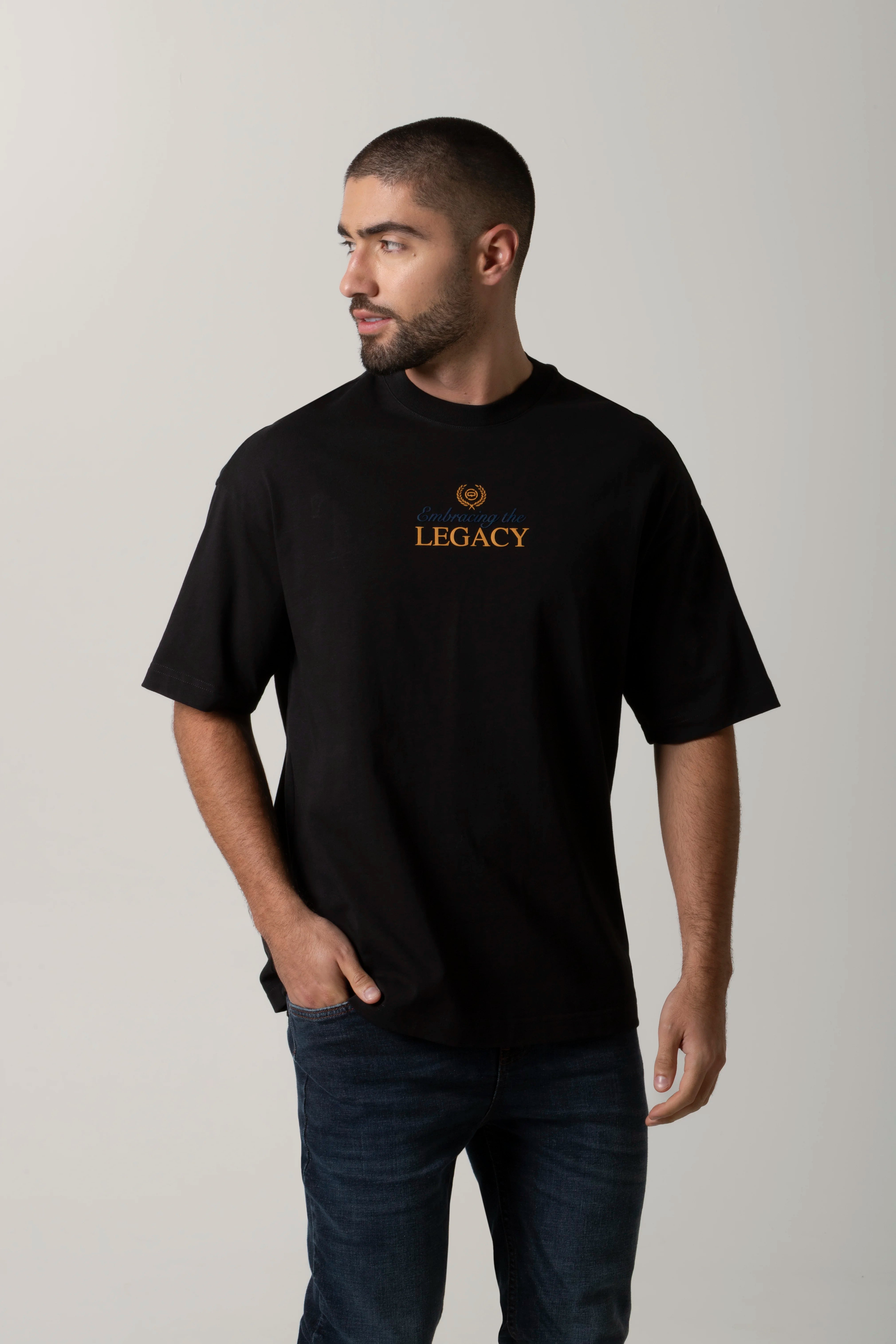 CAMISETA MANGA CORTA COLOR NEGRO